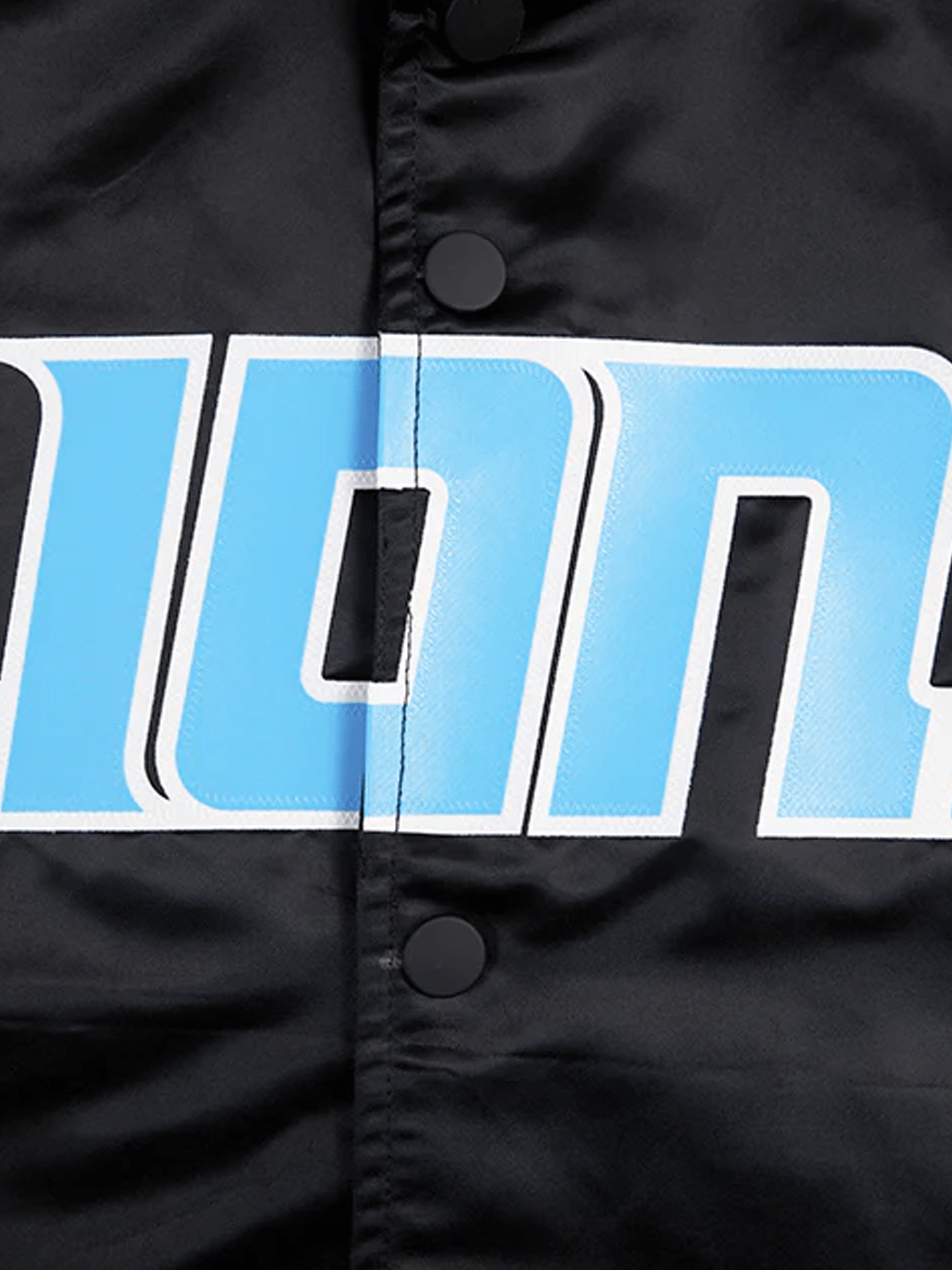 Pro Standard Jackets Detroit Lions Pro Standard NFL Team Classic Satin Button Jacket - Black