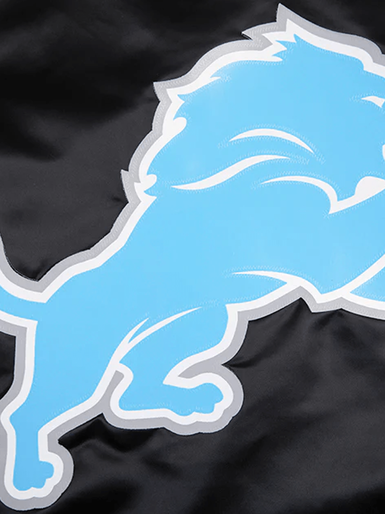 Pro Standard Jackets Detroit Lions Pro Standard NFL Team Classic Satin Button Jacket - Black
