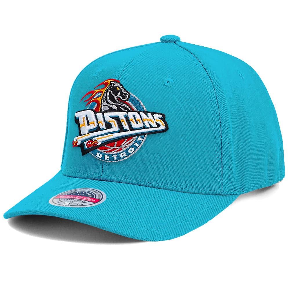 Mitchell And Ness Caps Detroit Pistons Mitchell & Ness NBA HWC Classic Red Snapback Hat - Teal