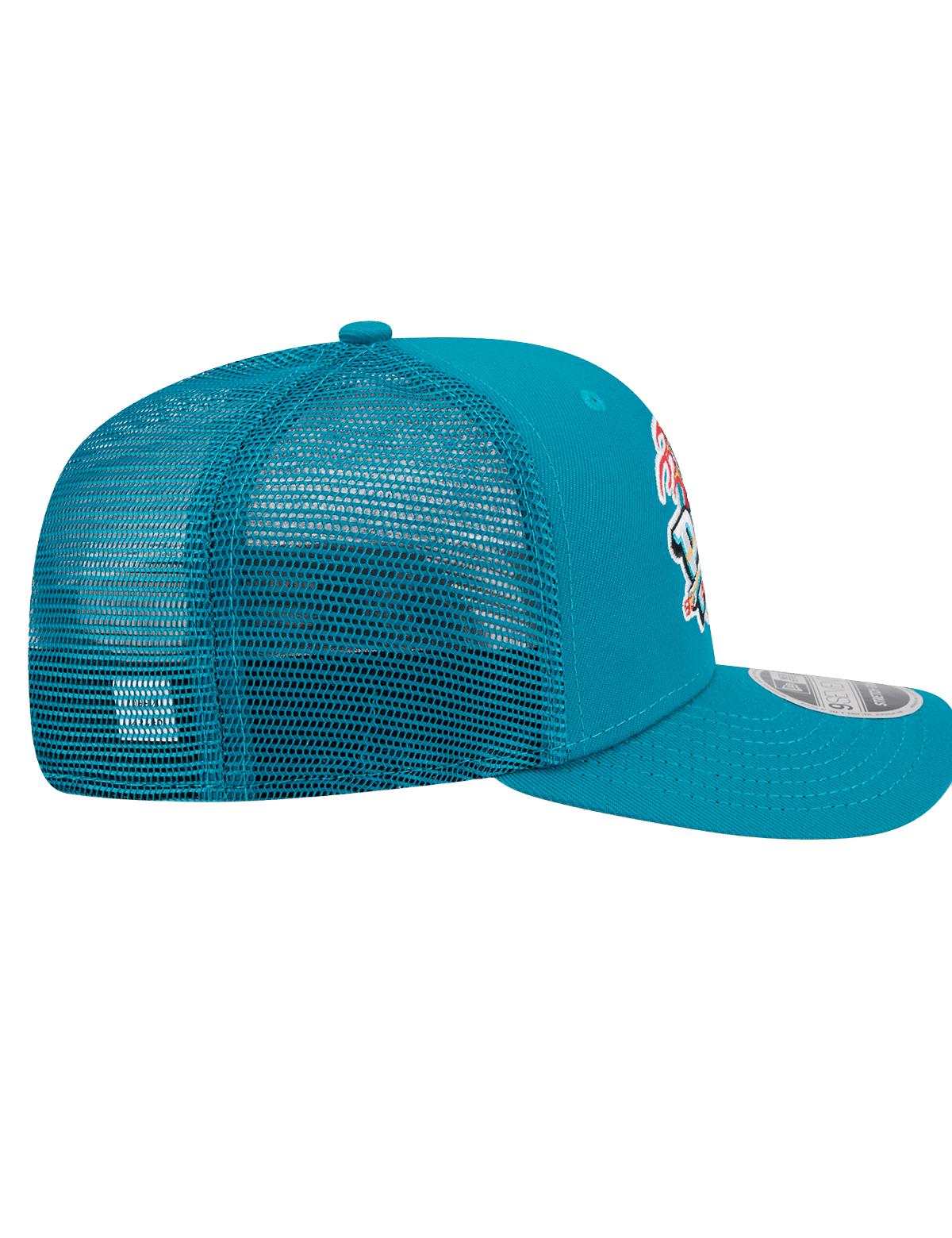 New Era Caps Detroit Pistons New Era NBA HWC 9SEVENTY Trucker Stretch Snapback Hat - Turqoise