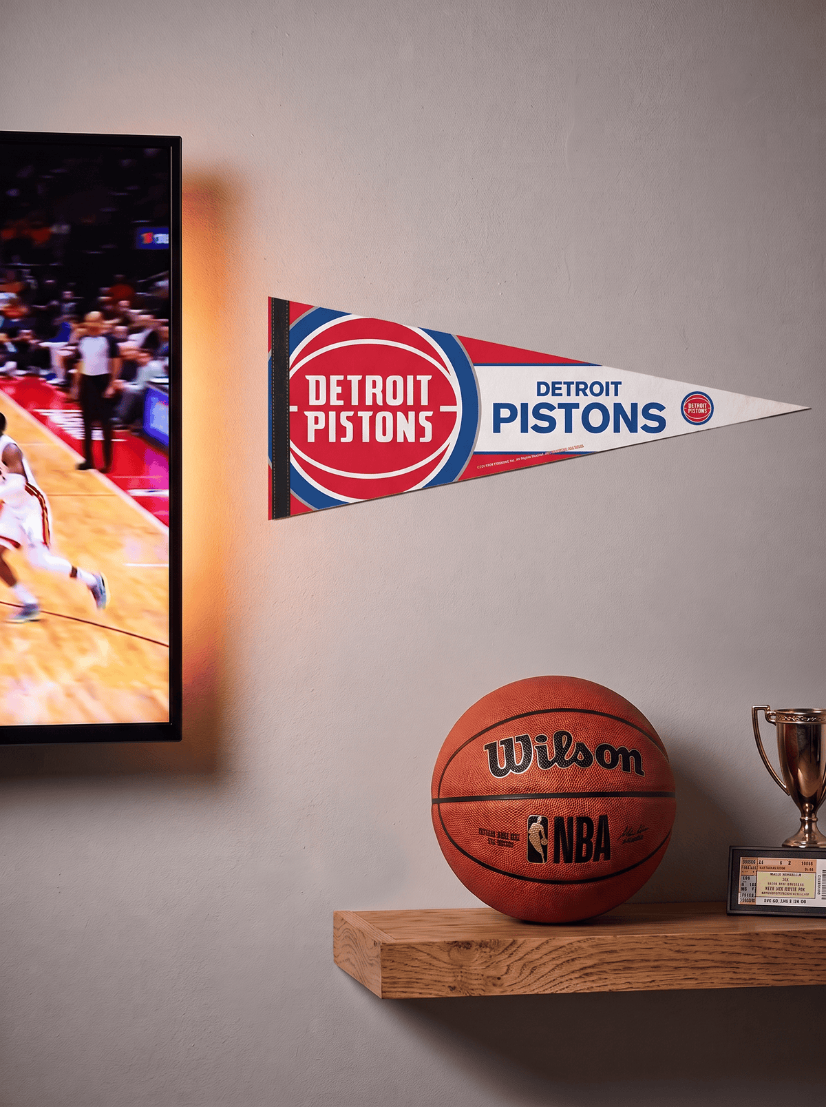 Wincraft Pennants Detroit Pistons Wincraft NBA 12 x 30" Premium Felt Pennant