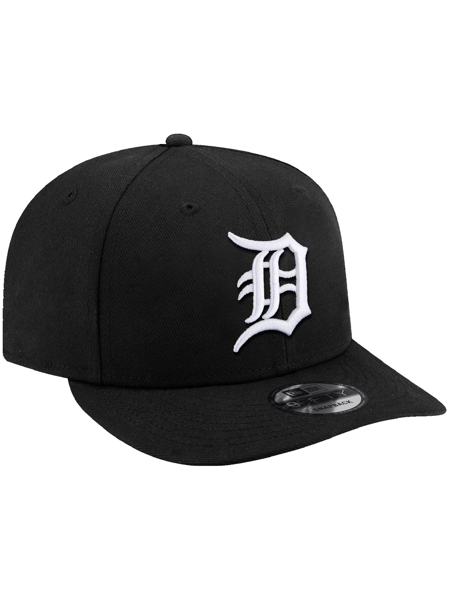 New Era Caps Detroit Tigers New Era MLB Black White 9FIFTY Pre-Curved Snapback Hat - Black