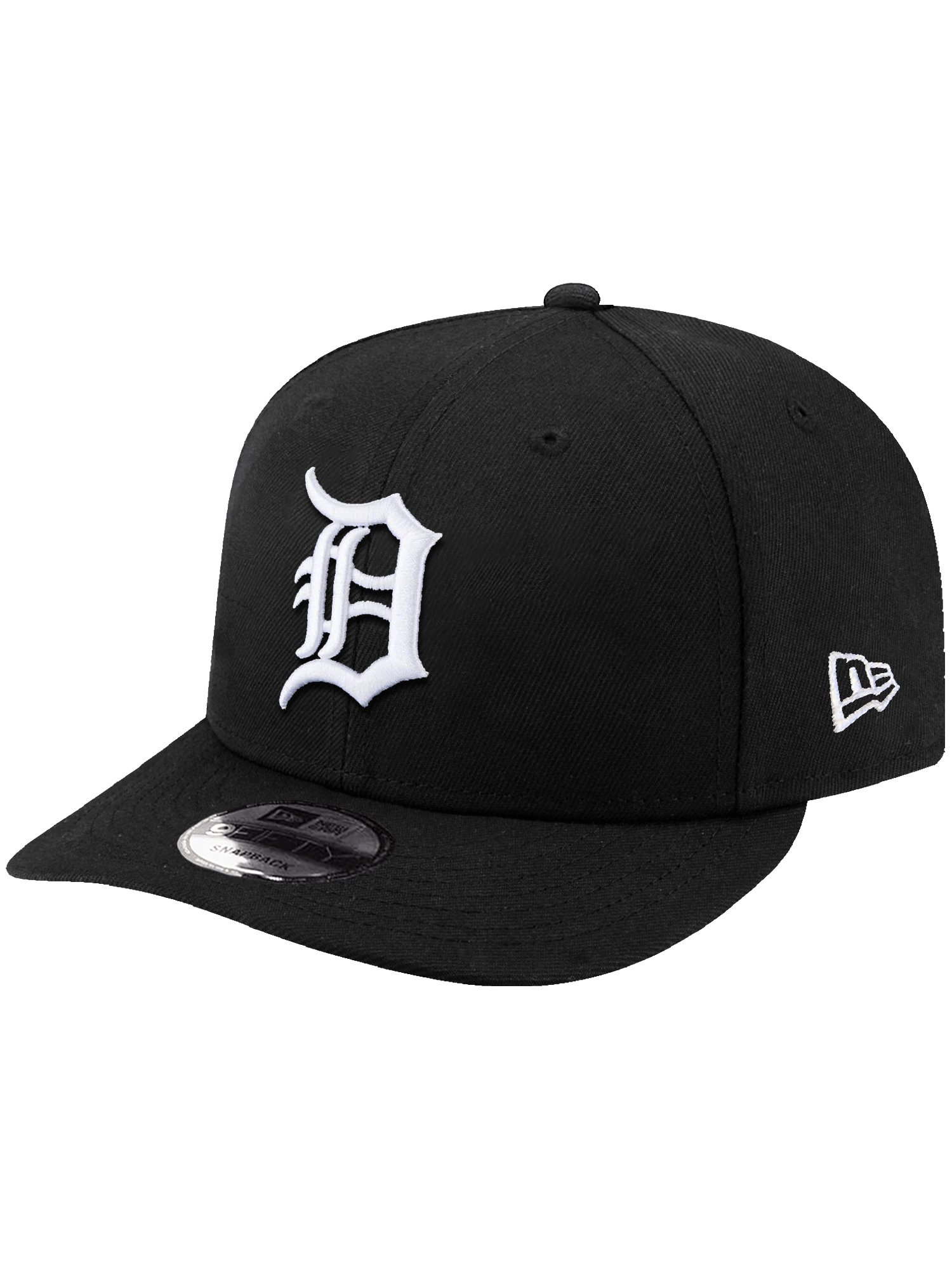 New Era Caps Detroit Tigers New Era MLB Black White 9FIFTY Pre-Curved Snapback Hat - Black