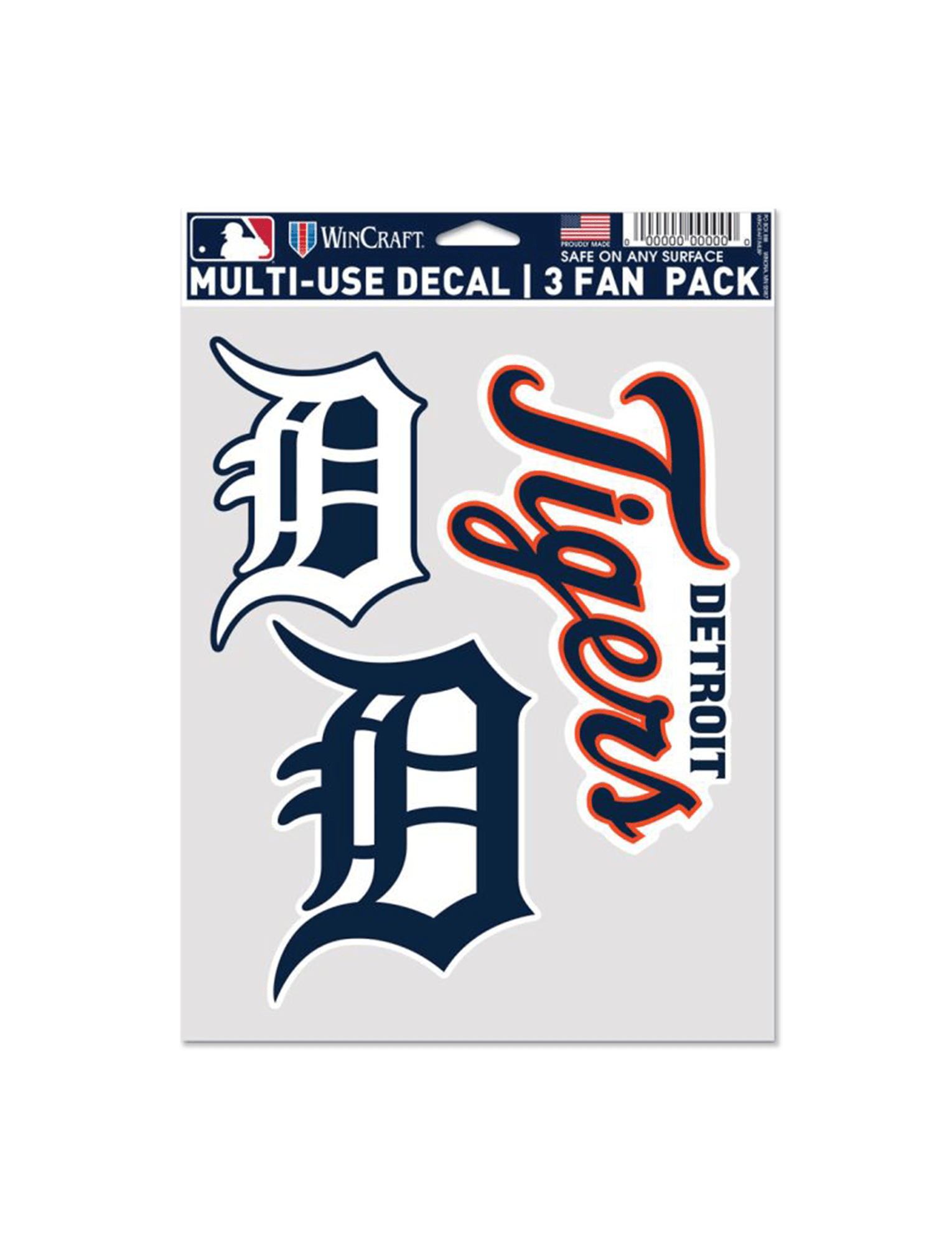 Wincraft Accessories Detroit Tigers Wincraft MLB Team 3 Piece 5” x 7” Decal Set