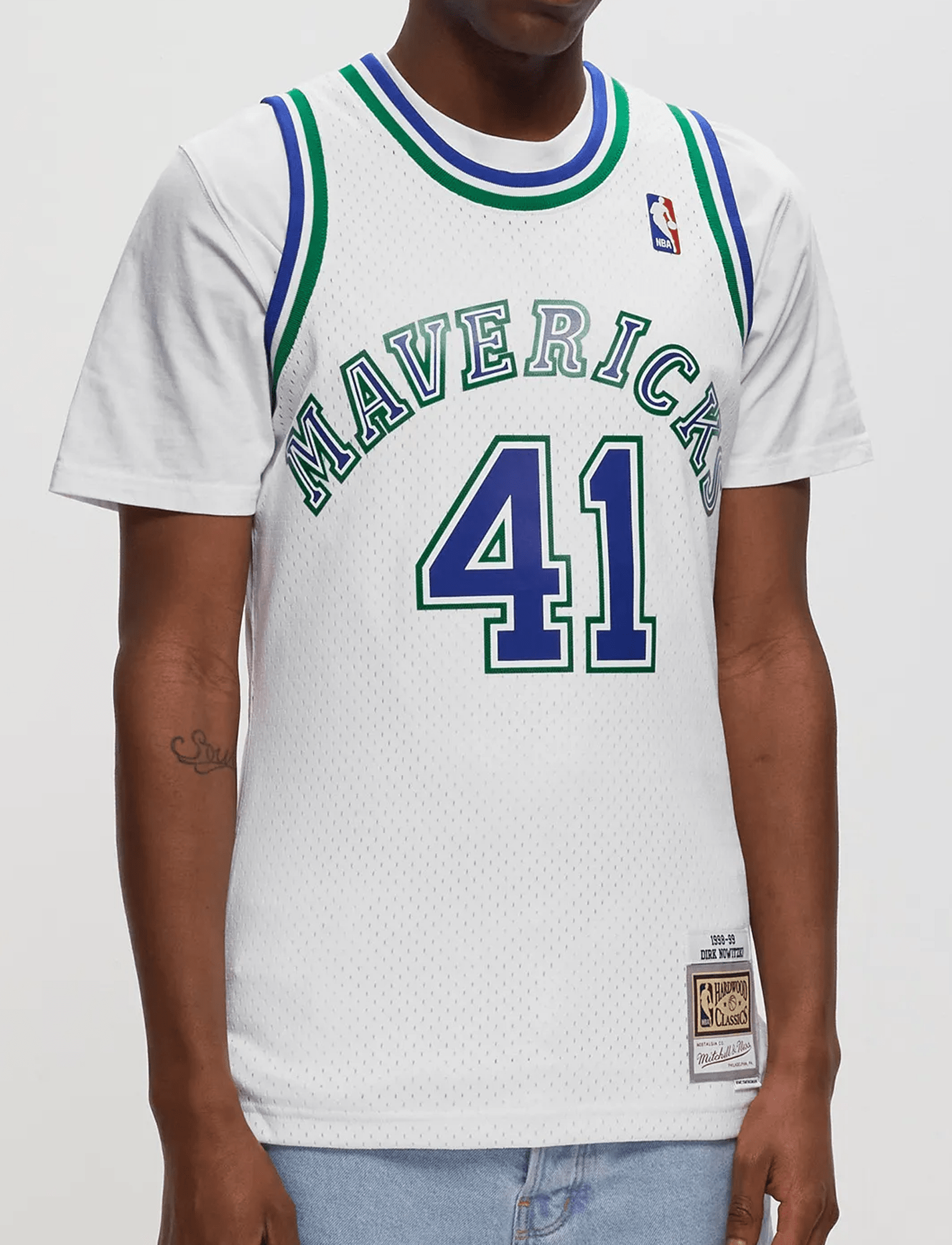 Mitchell And Ness Jerseys Dirk Nowitzki Dallas Mavericks Mitchell & Ness NBA 98-99 Swingman Jersey  - White