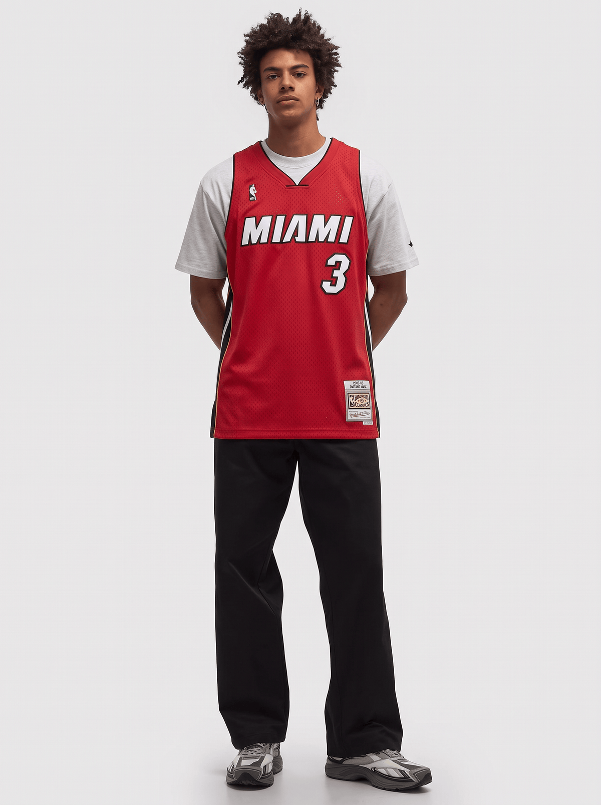 Mitchell And Ness Jerseys Dwyane Wade Miami Heat 05-06 Road Mitchell & Ness NBA Swingman Jersey - Red