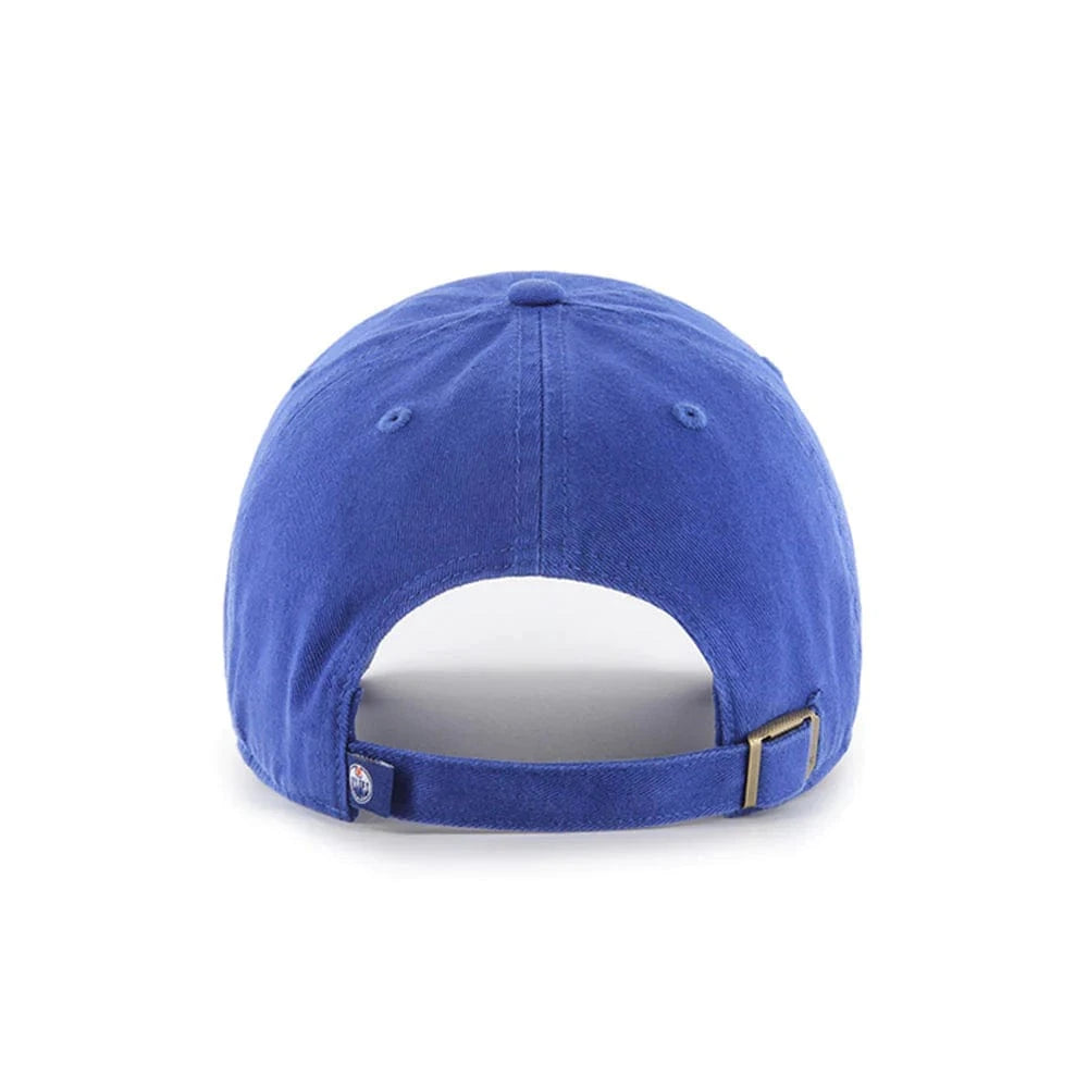 47 Brand Caps Edmonton Oilers '47 NHL Team Clean Up Strapback Hat - Blue