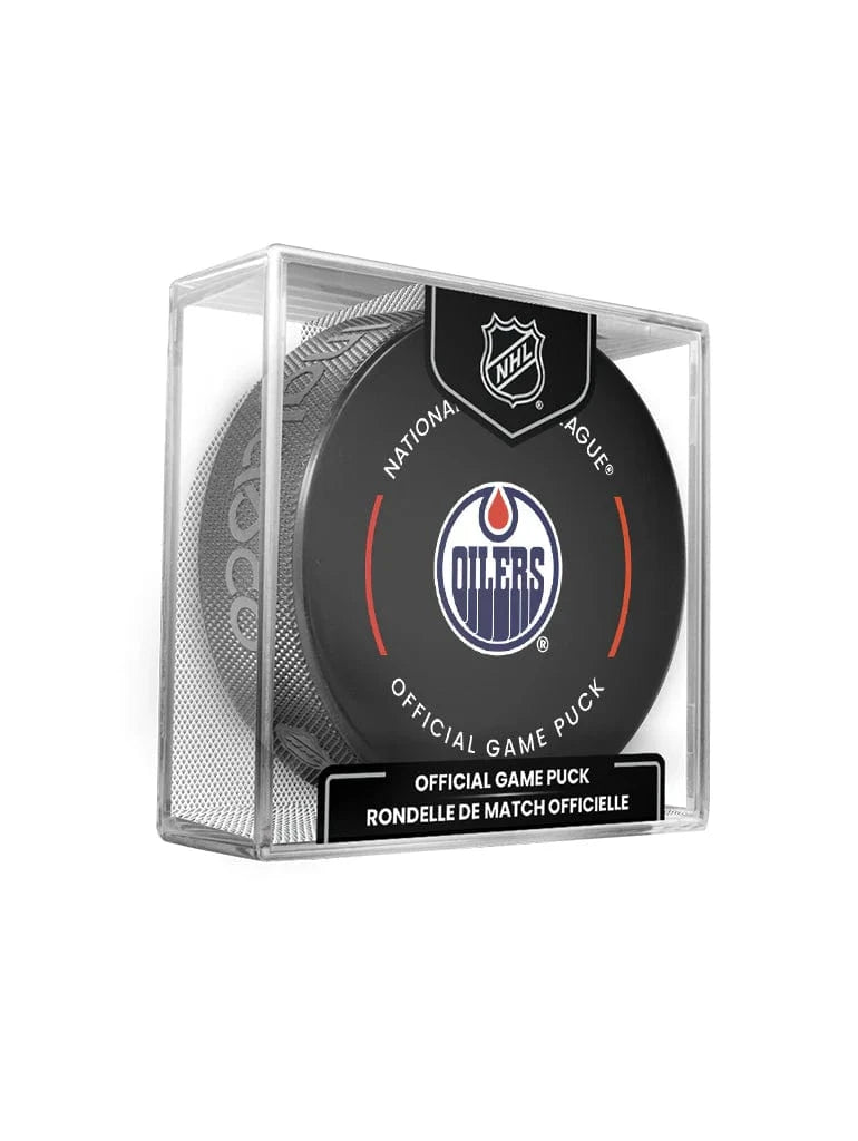 Inglasco Pucks Edmonton Oilers Inglasco NHL 24-25 Official Game Puck In Cube