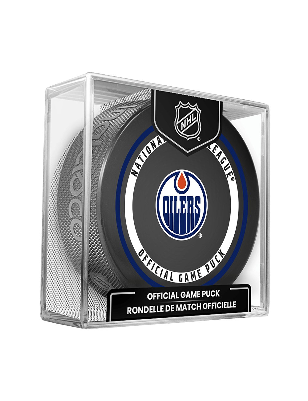 Inglasco Pucks Edmonton Oilers Inglasco NHL 26-27 Official Game Puck In Cube