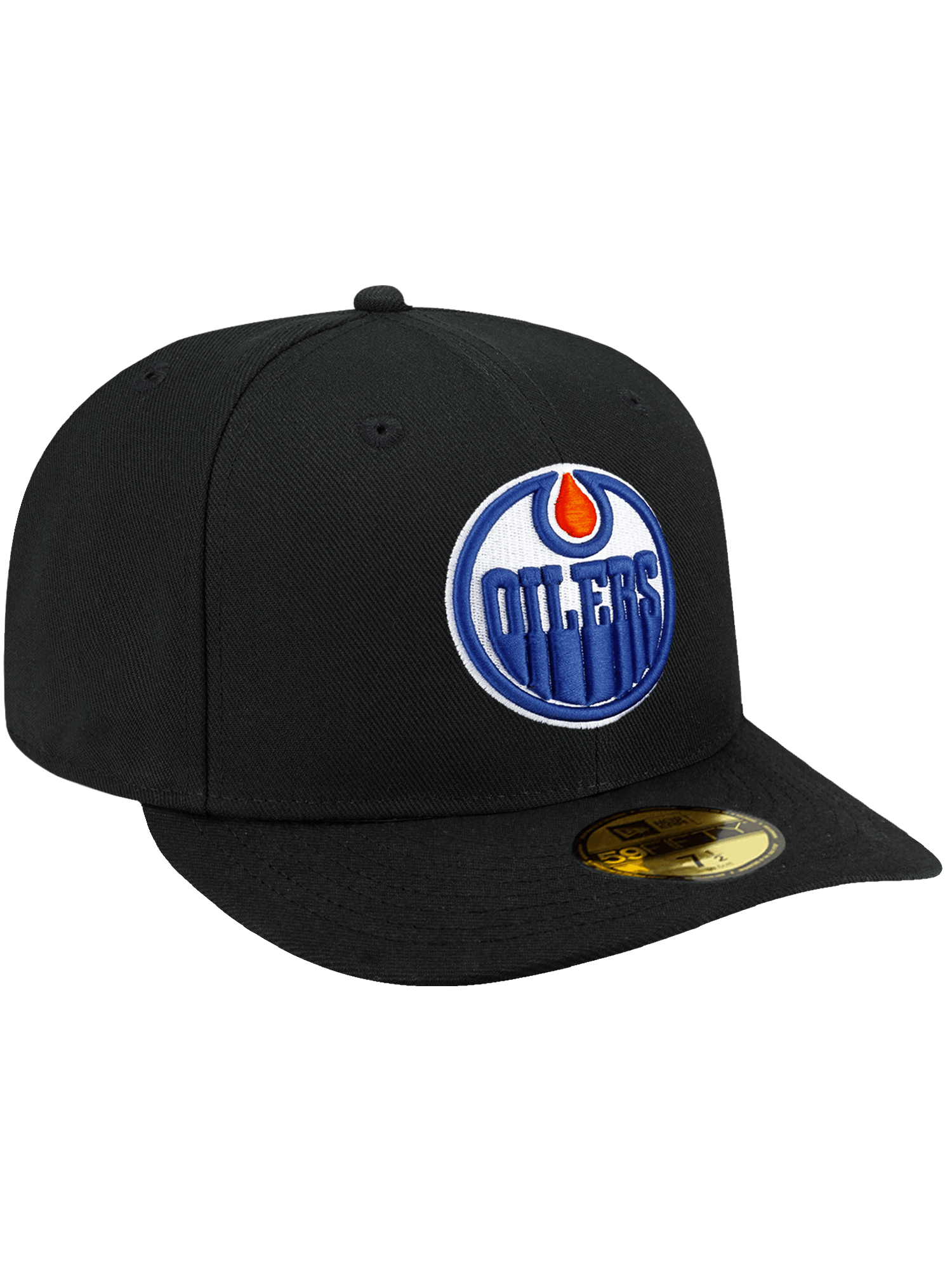 New Era Caps Edmonton Oilers New Era NHL Team 59FIFTY Pre-Curved Fitted Hat - Black