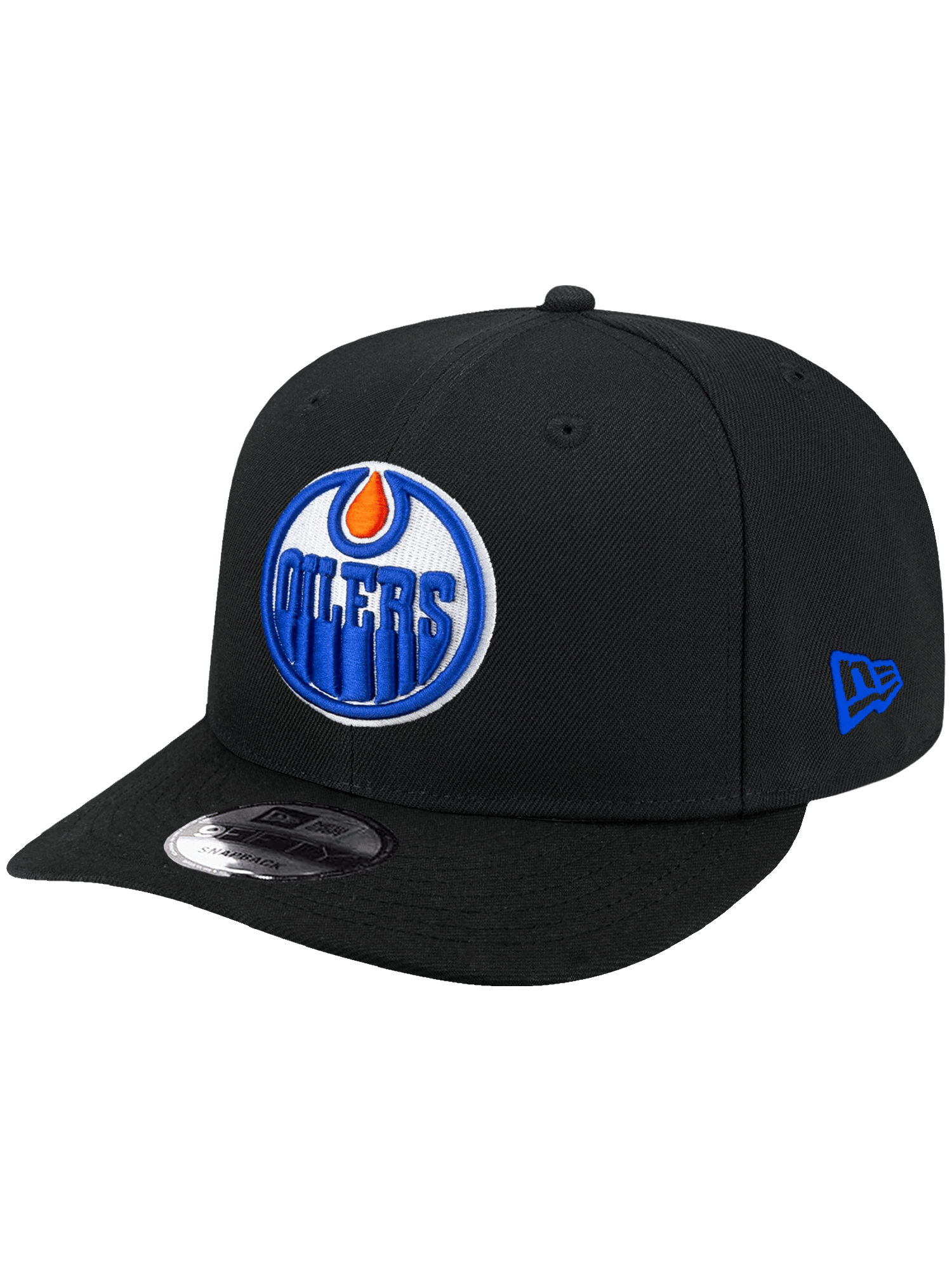 New Era Caps OSFA Edmonton Oilers New Era NHL Team 9FIFTY Pre-Curved Snapback Hat - Black