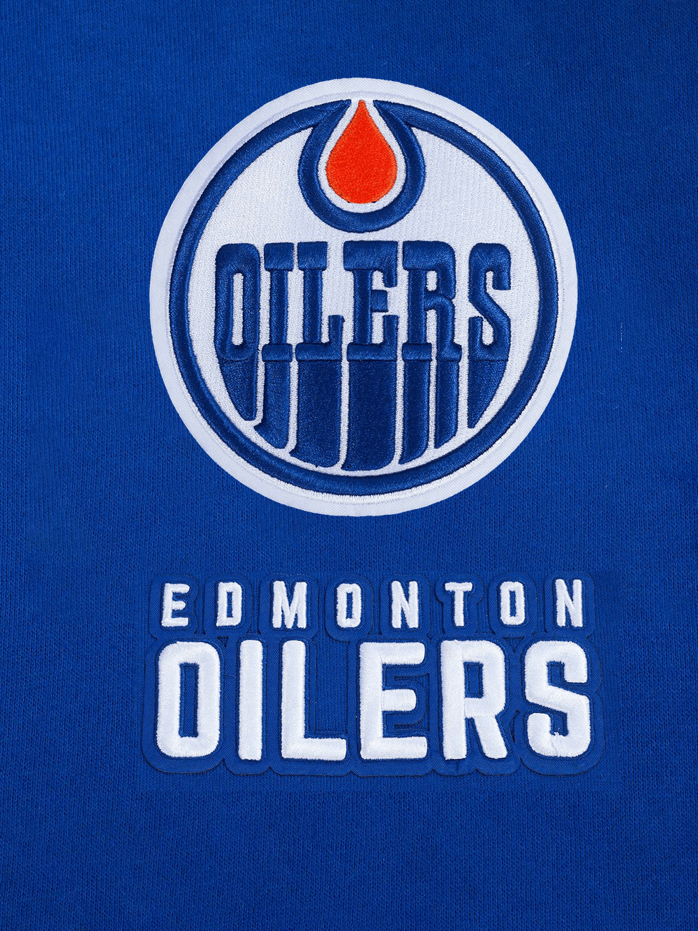 Pro Standard Jumpers Edmonton Oilers Pro Standard NHL Classic Chenille Flex Hoodie Jumper - Blue