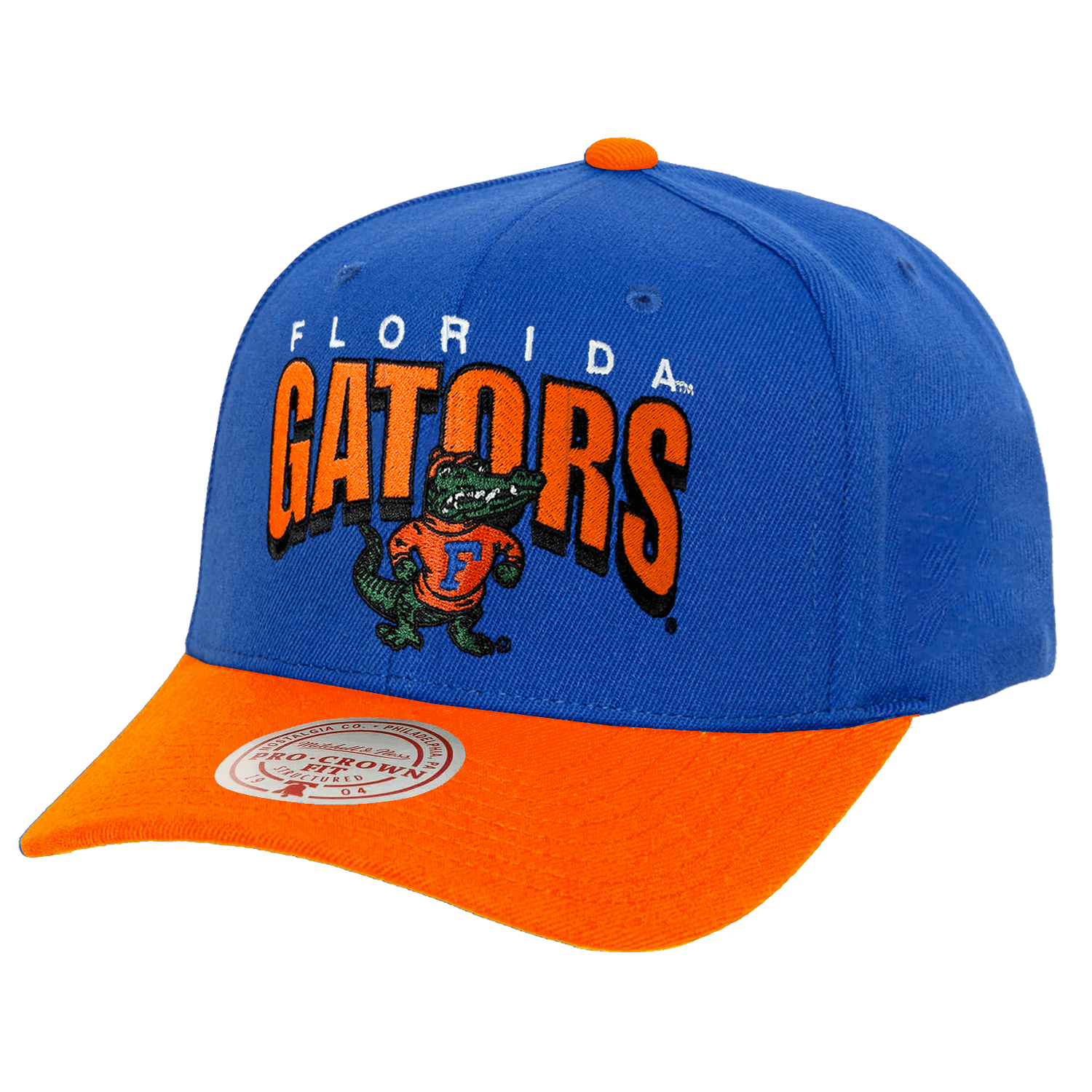 Mitchell And Ness Caps Florida Gators Mitchell & Ness NCAA Boom Text Snapback Hat - Blue