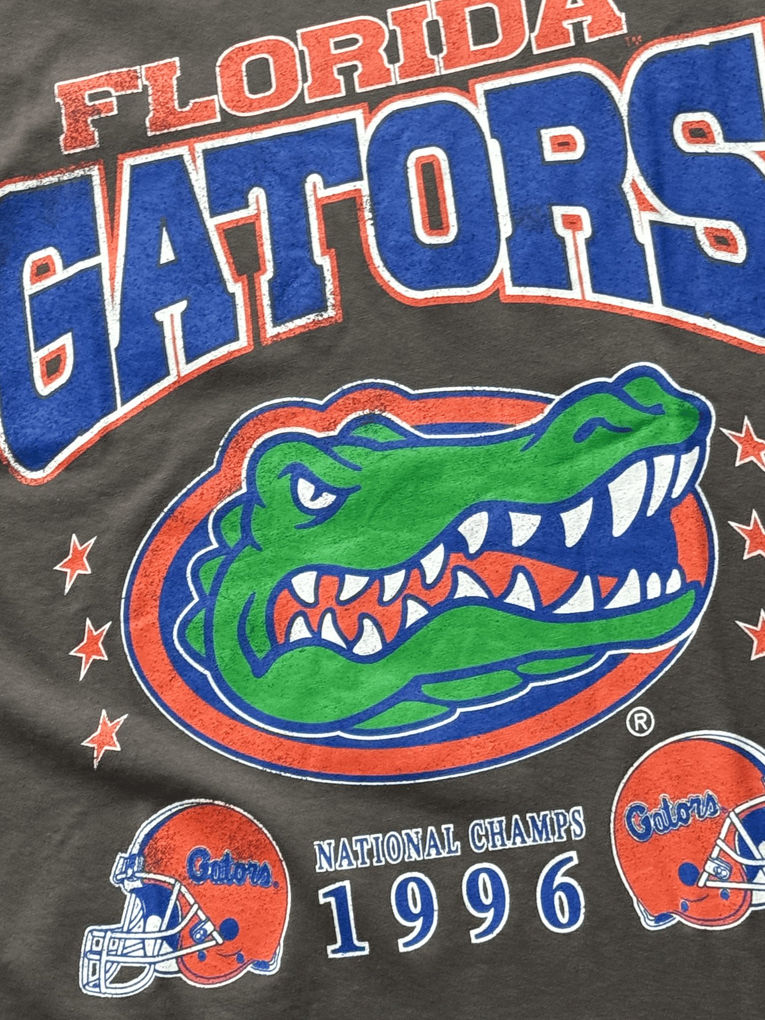 Mitchell And Ness T-Shirts Florida Gators Mitchell & Ness NCAA Champs Arch Vintage T-Shirt - Faded Slate