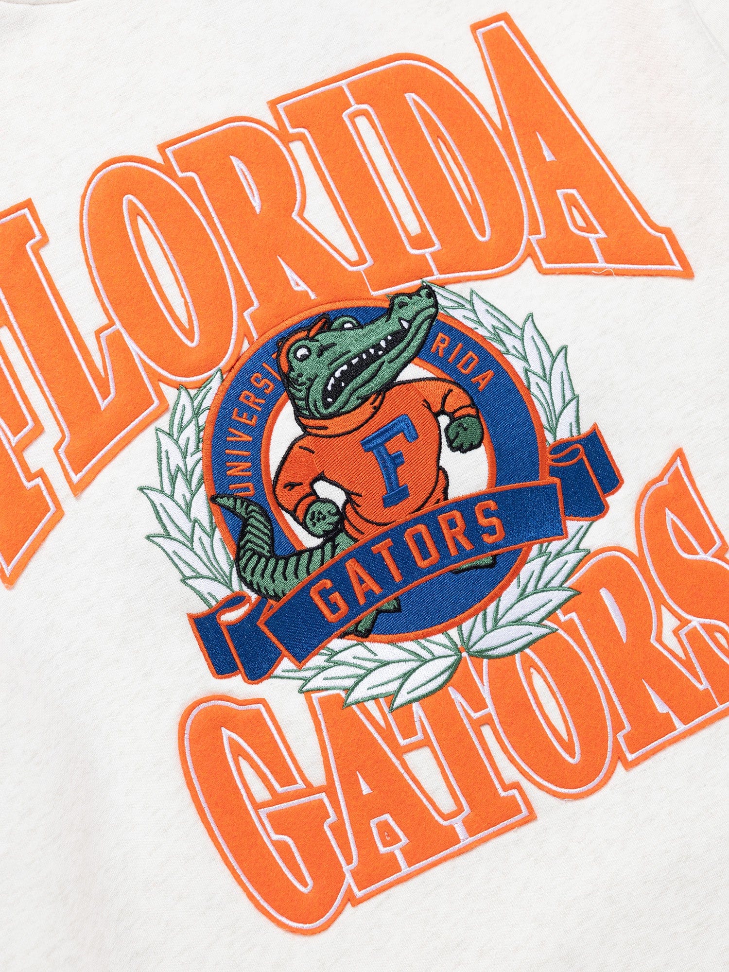 NCAA Branded Jumpers Florida Gators NCAA Team Mascot Vintage Crew Jumper - Vintage White