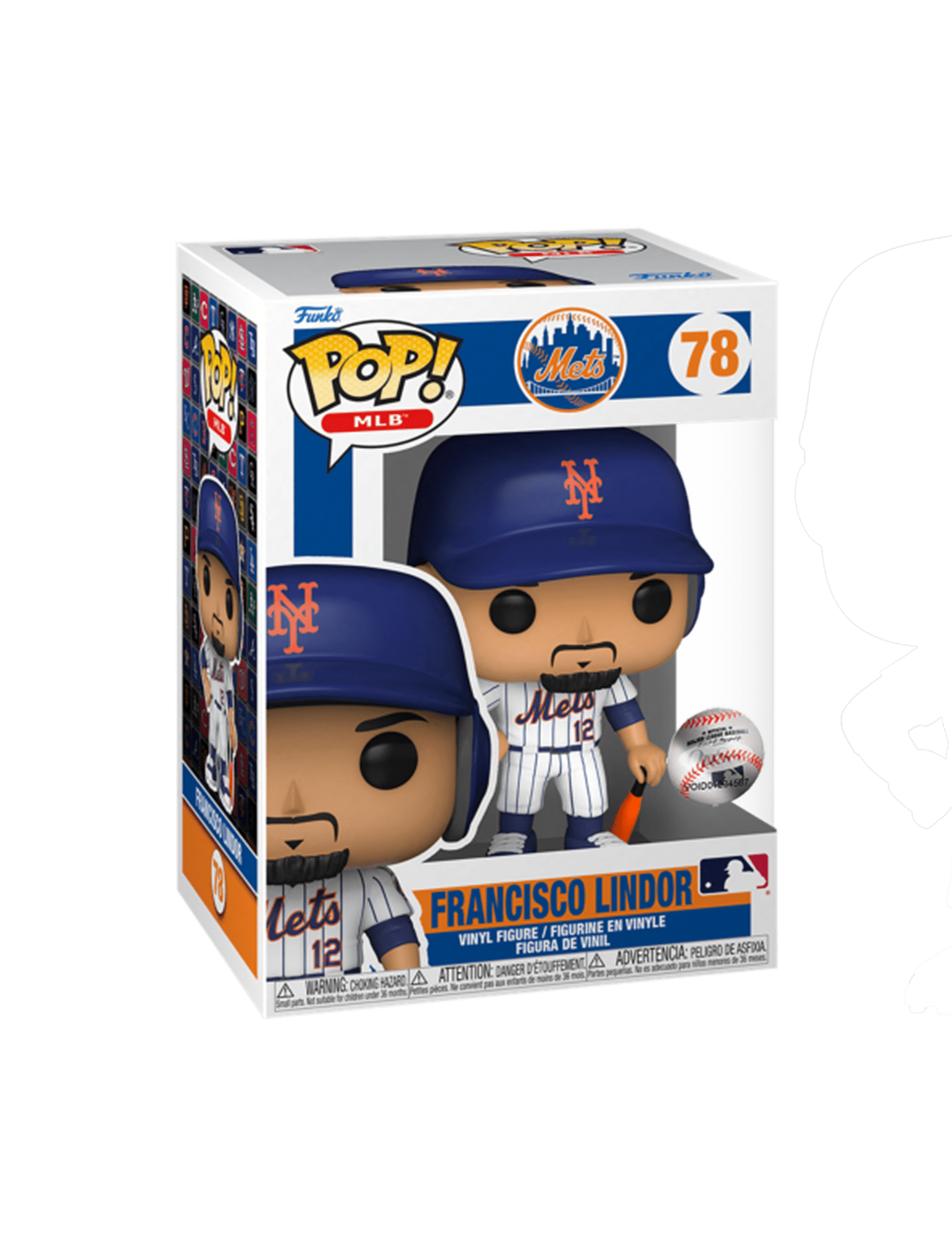 Funko Figures Francisco Lindor New York Mets Funko MLB Pop Vinyl Figure - 78