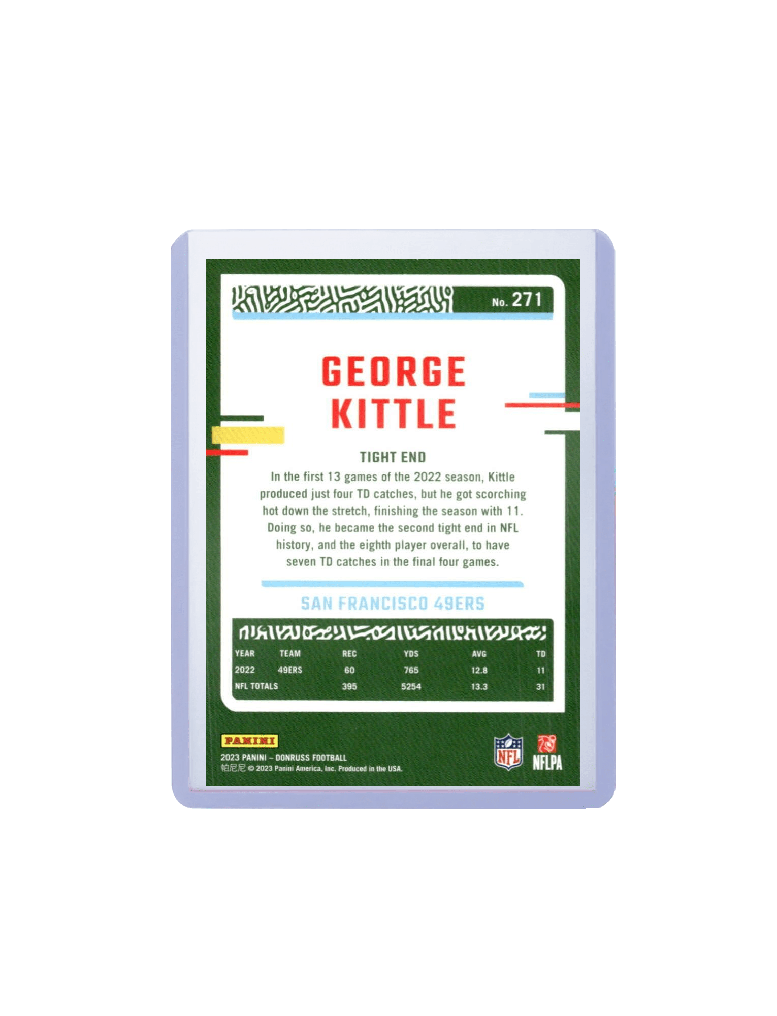 Panini Cards George Kittle San Francisco 49ers Panini NFL 23-24 Donruss Card