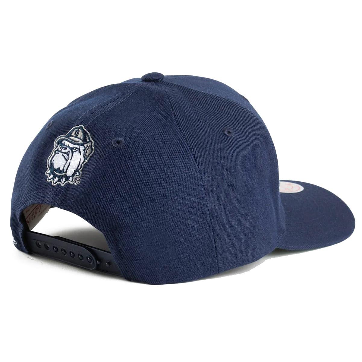 Mitchell And Ness Caps Georgetown Hoyas Mitchell & Ness NCAA Wordmark Pro Crown Snapback Hat - Navy