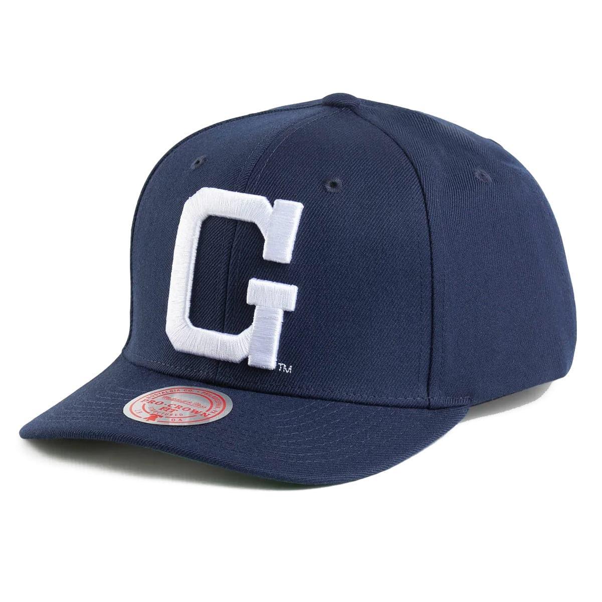 Mitchell And Ness Caps Georgetown Hoyas Mitchell & Ness NCAA Wordmark Pro Crown Snapback Hat - Navy