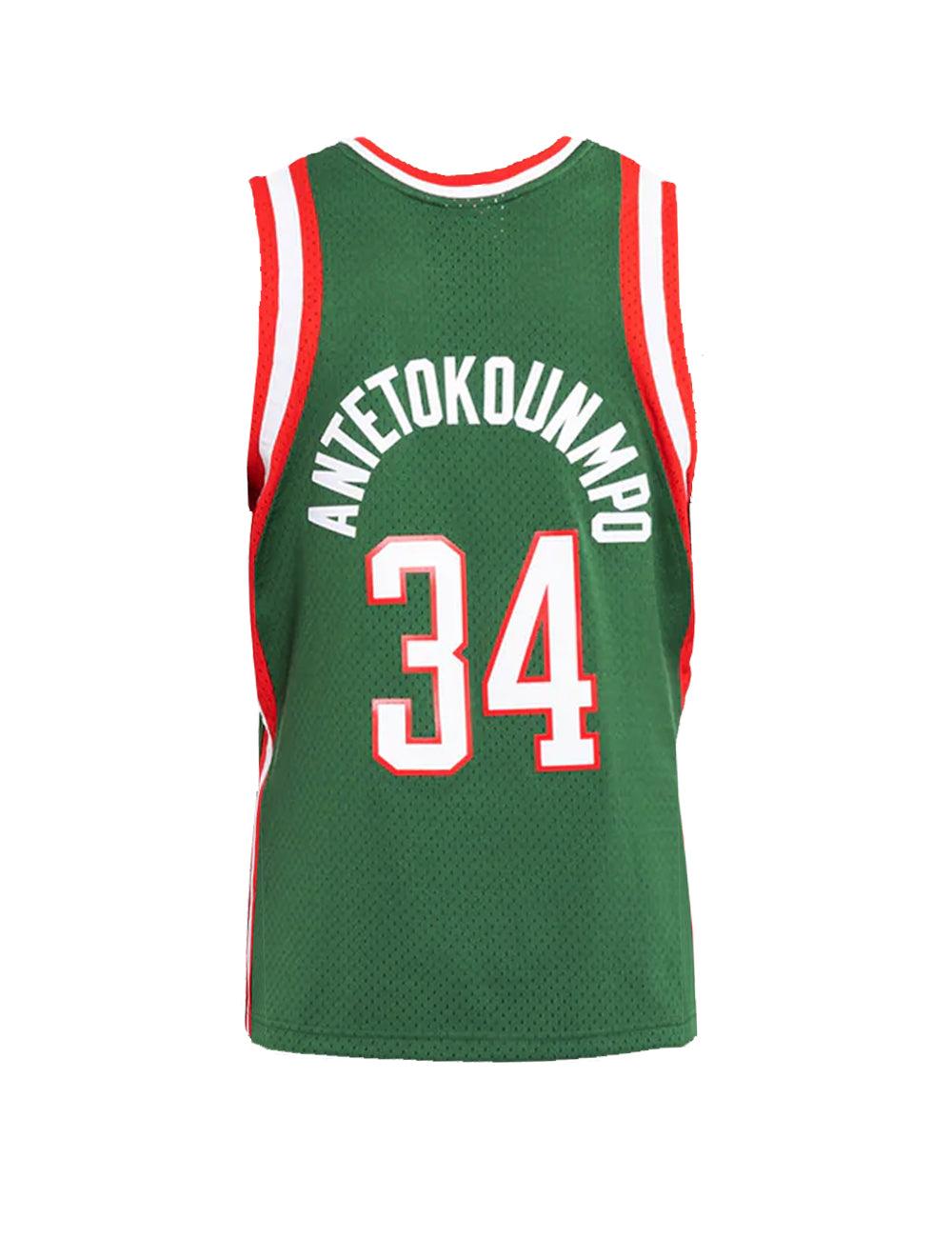 Mitchell And Ness Jerseys Giannis Antetokounmpo Milwaukee Bucks Mitchell & Ness NBA 13-14 Swingman Jersey - Green