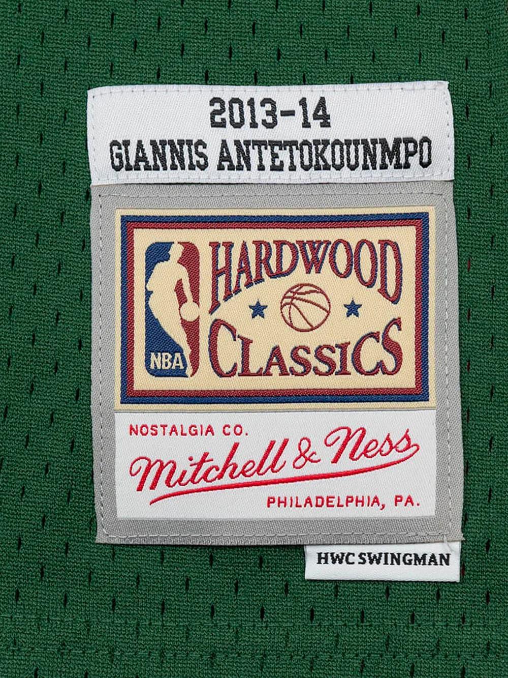 Mitchell And Ness Jerseys Giannis Antetokounmpo Milwaukee Bucks Mitchell & Ness NBA 13-14 Swingman Jersey - Green