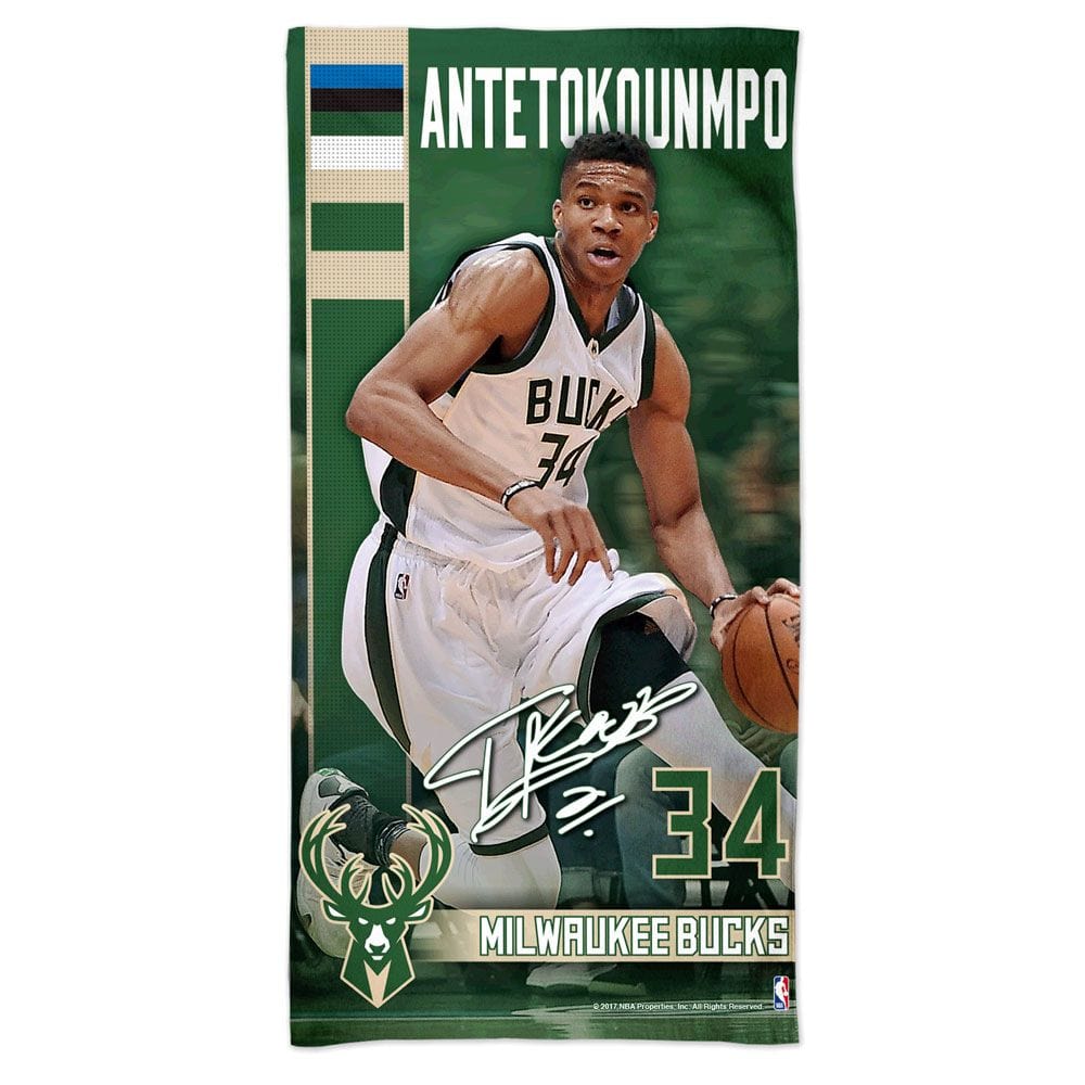 Wincraft Accessories Giannis Antetokounmpo Milwaukee Bucks Wincraft NBA 30" x 60" Spectra Beach Towel