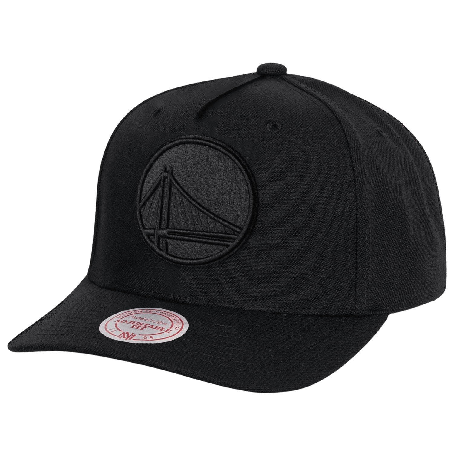 Mitchell And Ness Caps Golden State Warriors Mitchell & Ness NBA All Black MVP Snapback Hat - Black
