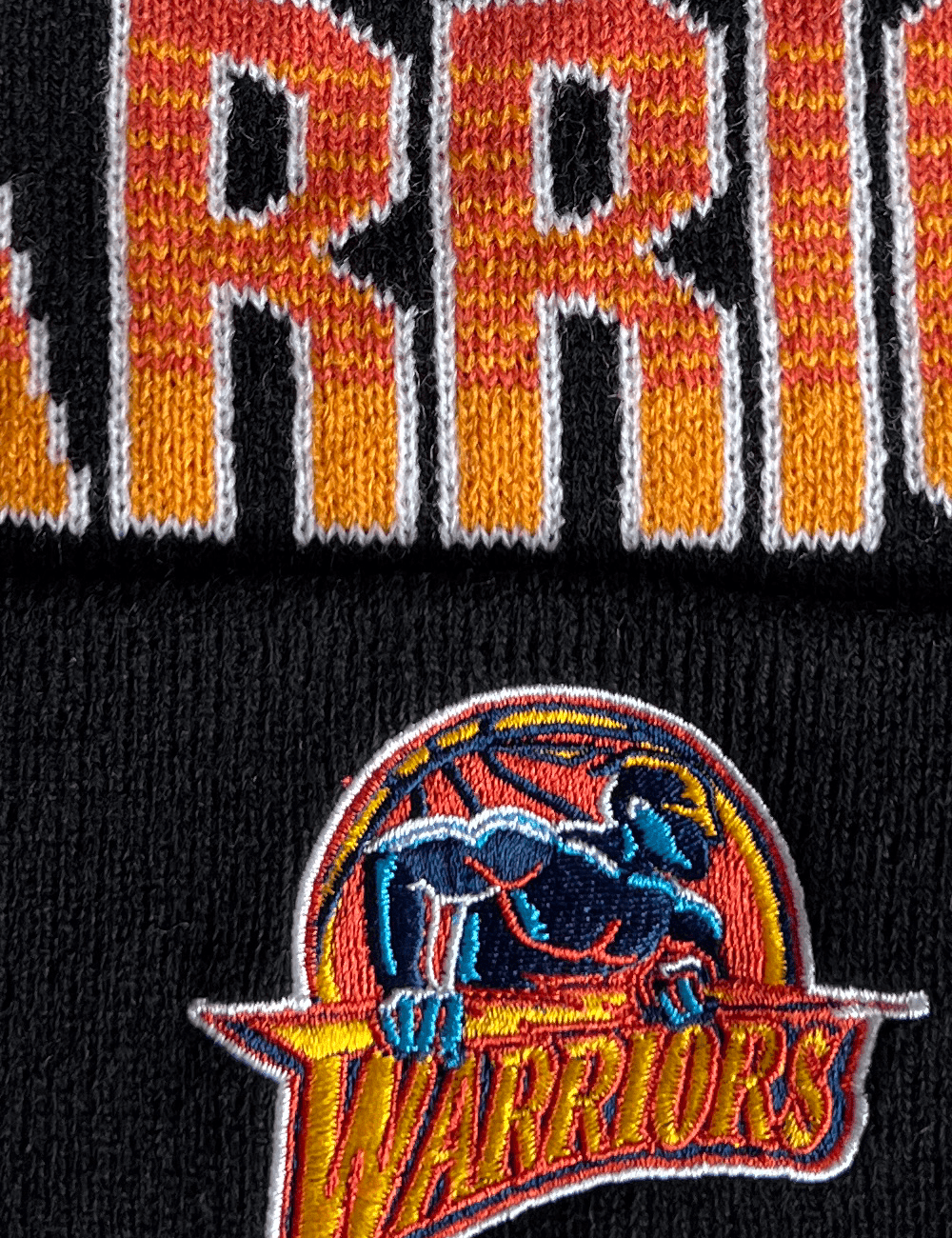 Mitchell And Ness Beanies Golden State Warriors Mitchell & Ness NBA Burst Knit Beanie - Black