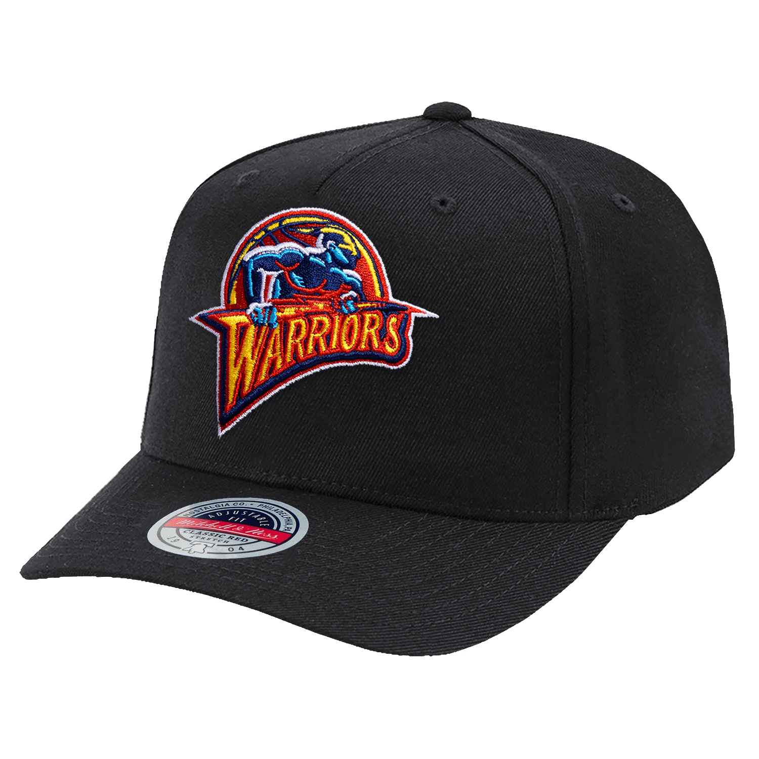 Mitchell And Ness Caps Golden State Warriors Mitchell & Ness NBA HWC Classic Red Snapback Hat - Black