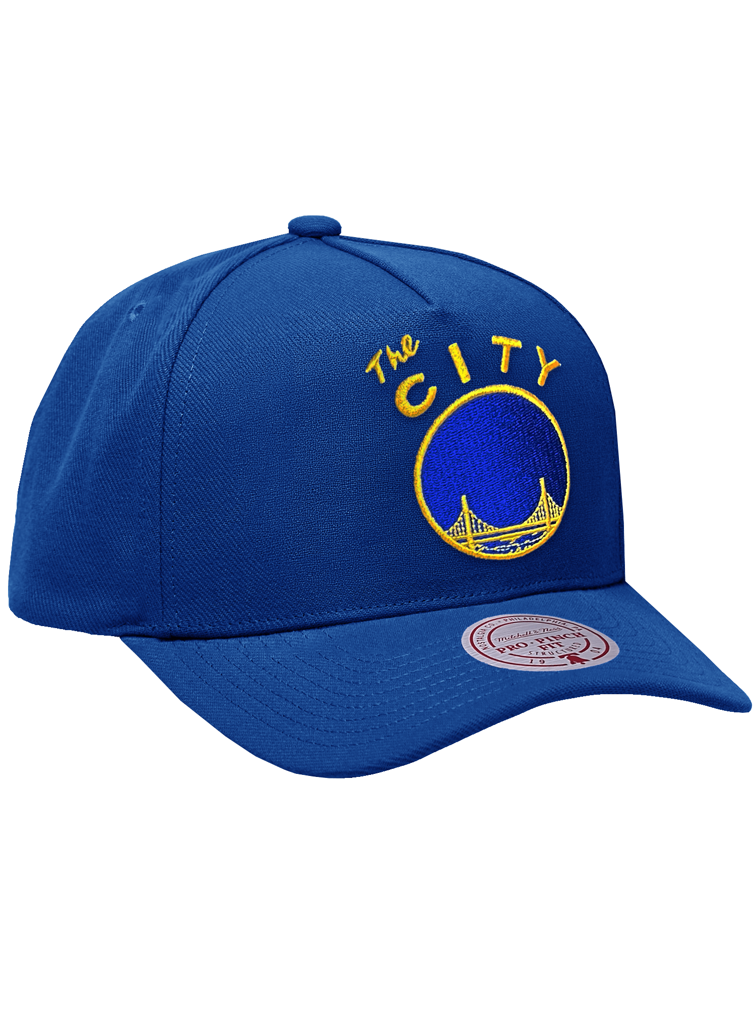 Mitchell And Ness Caps Golden State Warriors Mitchell & Ness NBA HWC Pro Pinch Snapback Hat - Blue