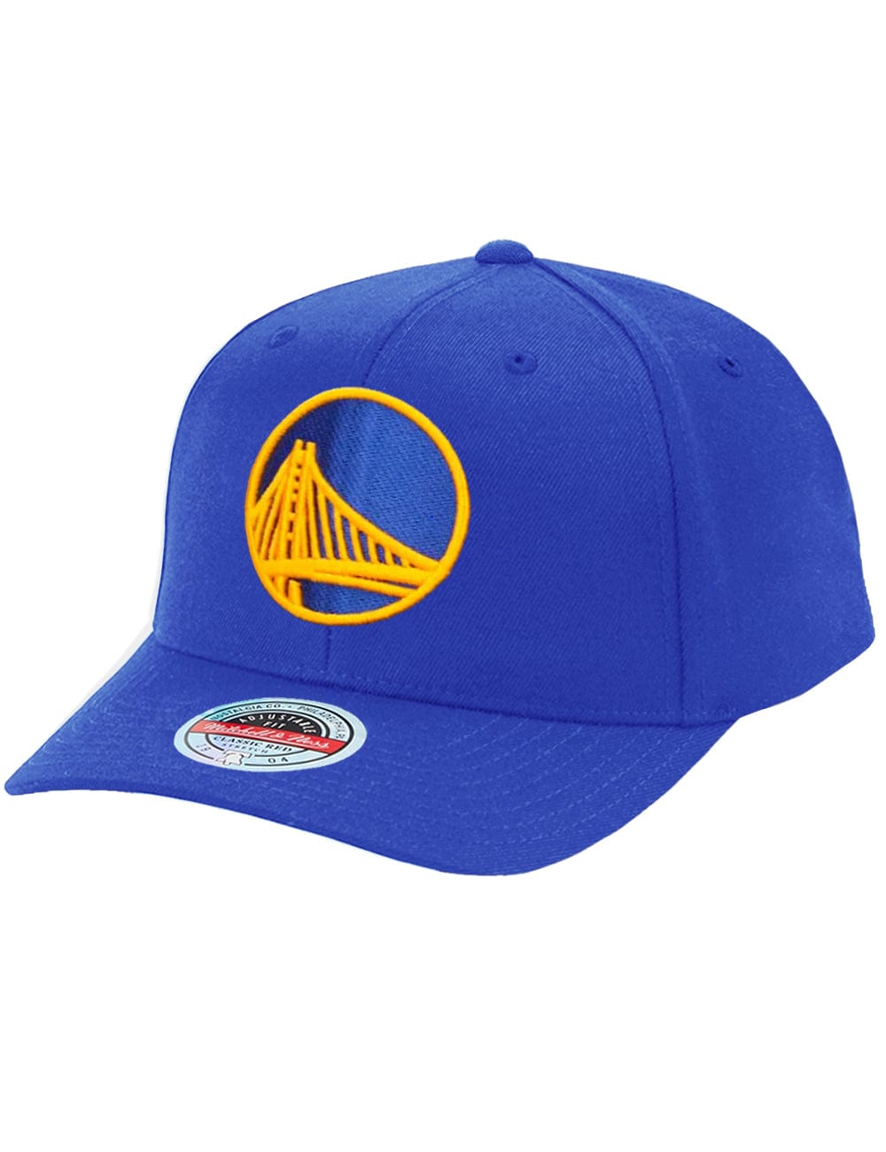 Mitchell And Ness Caps Golden State Warriors Mitchell & Ness NBA Team Classic Red Snapback Hat - Blue