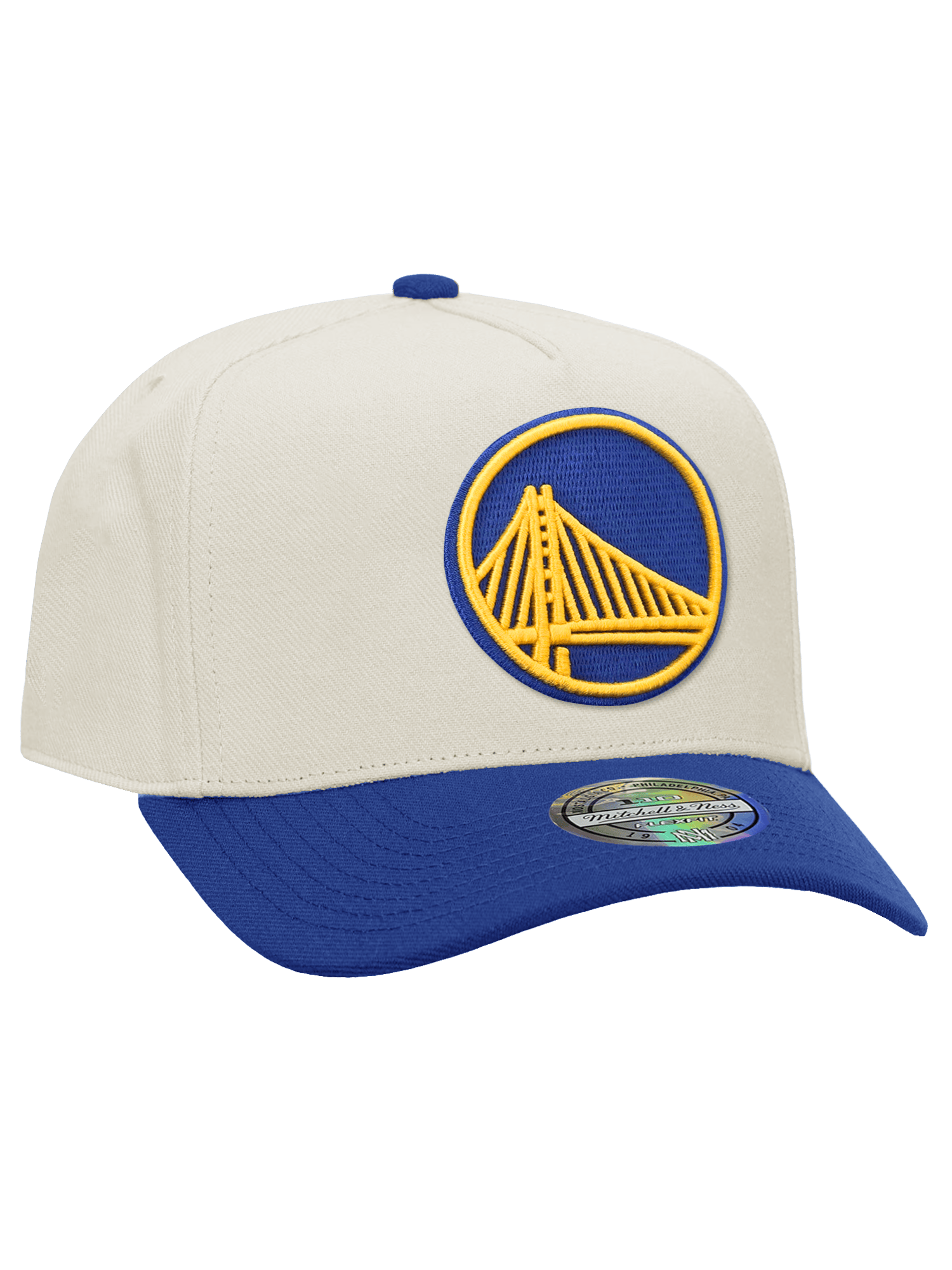 Mitchell And Ness Caps Golden State Warriors Mitchell & Ness NBA Team Flex-Snap Snapback Hat - Off White