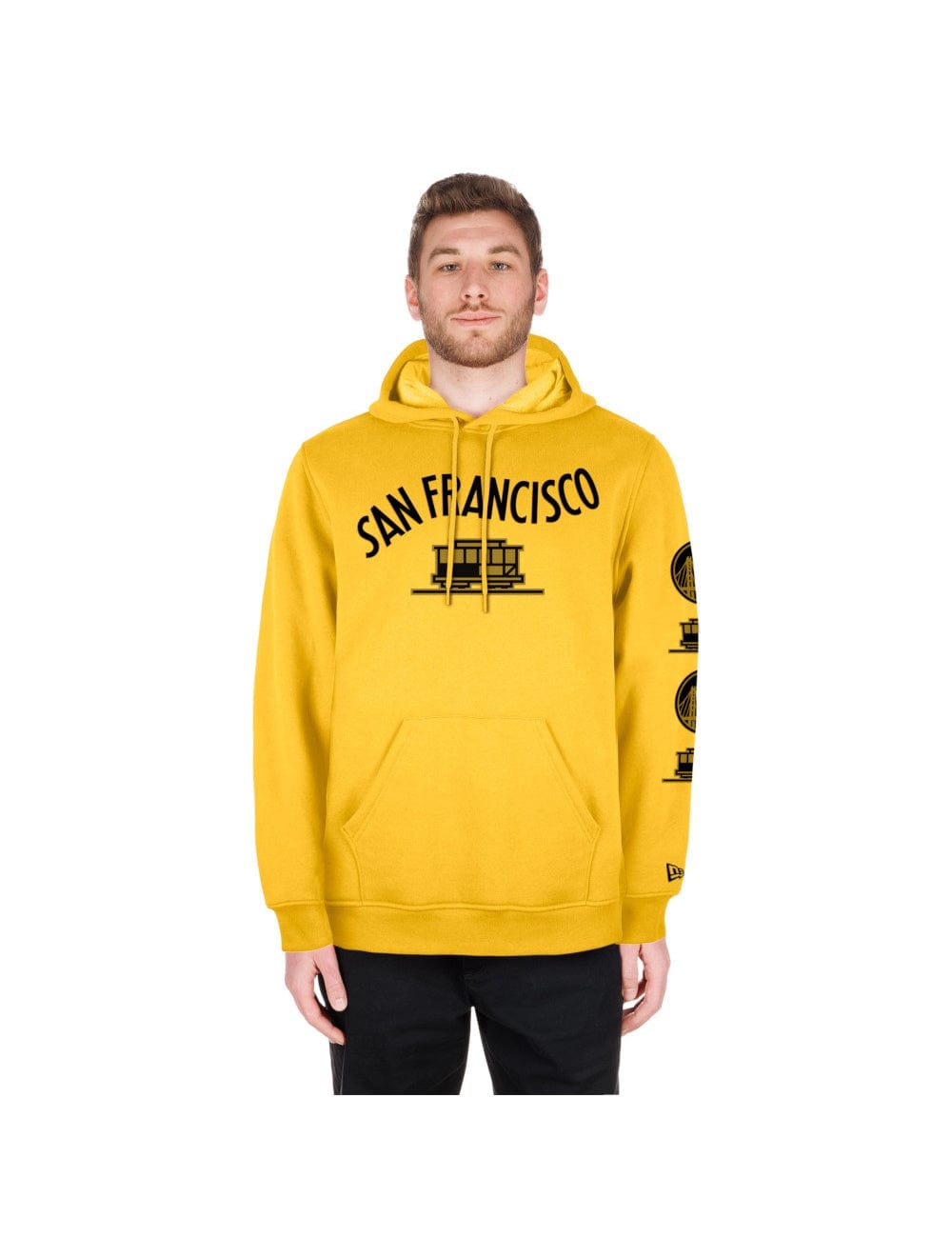 New Era Jumpers Golden State Warriors New Era NBA 24 City Edition Hoodie Jumper - Yellow