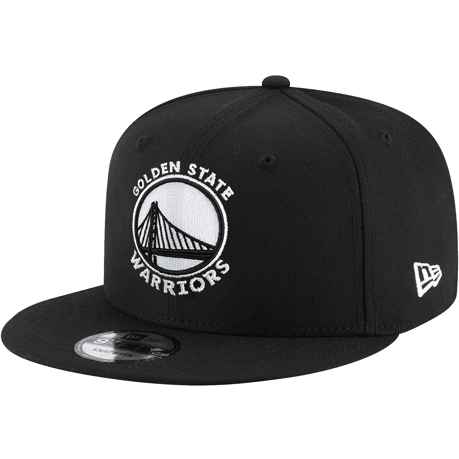 New Era Caps Golden State Warriors New Era NBA Black & White 9FIFTY Snapback Hat