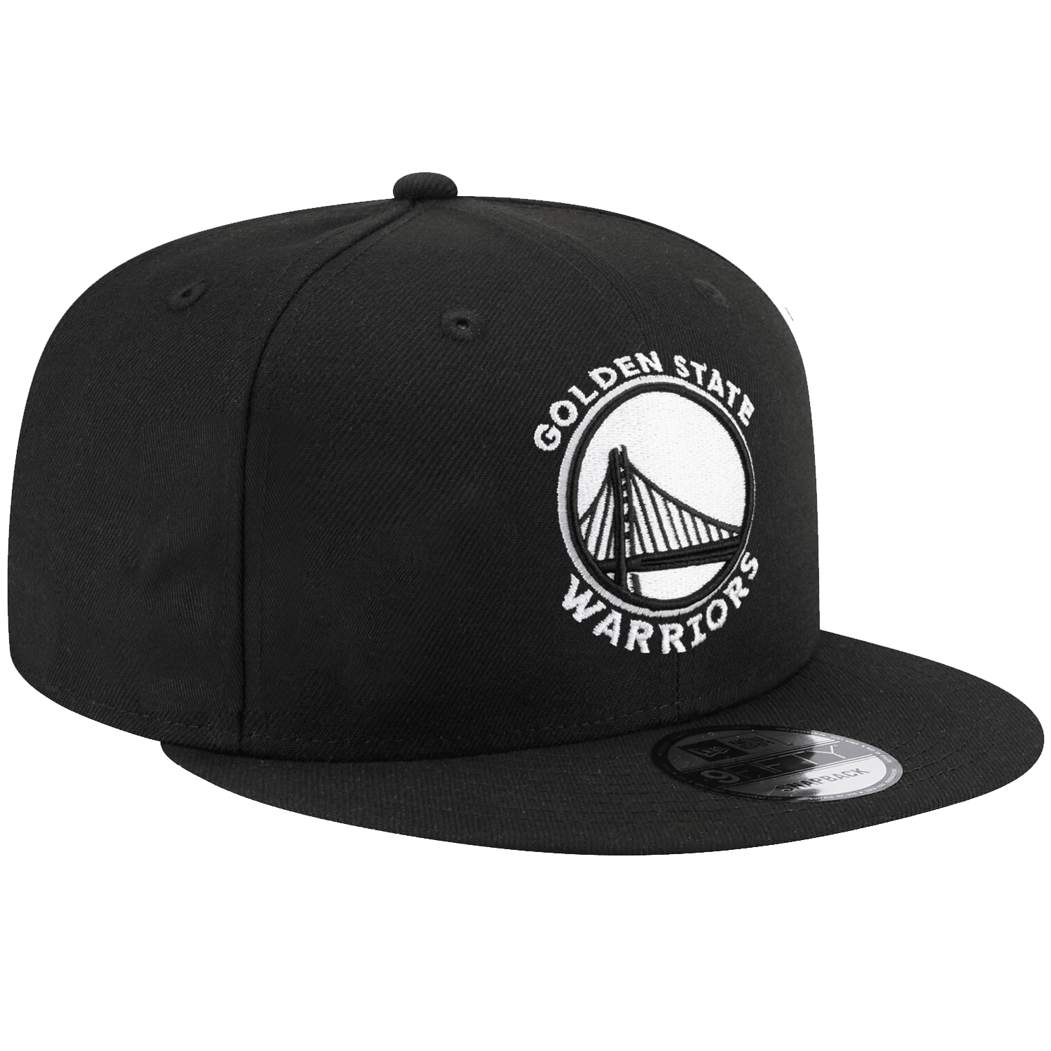 New Era Caps Golden State Warriors New Era NBA Black & White 9FIFTY Snapback Hat