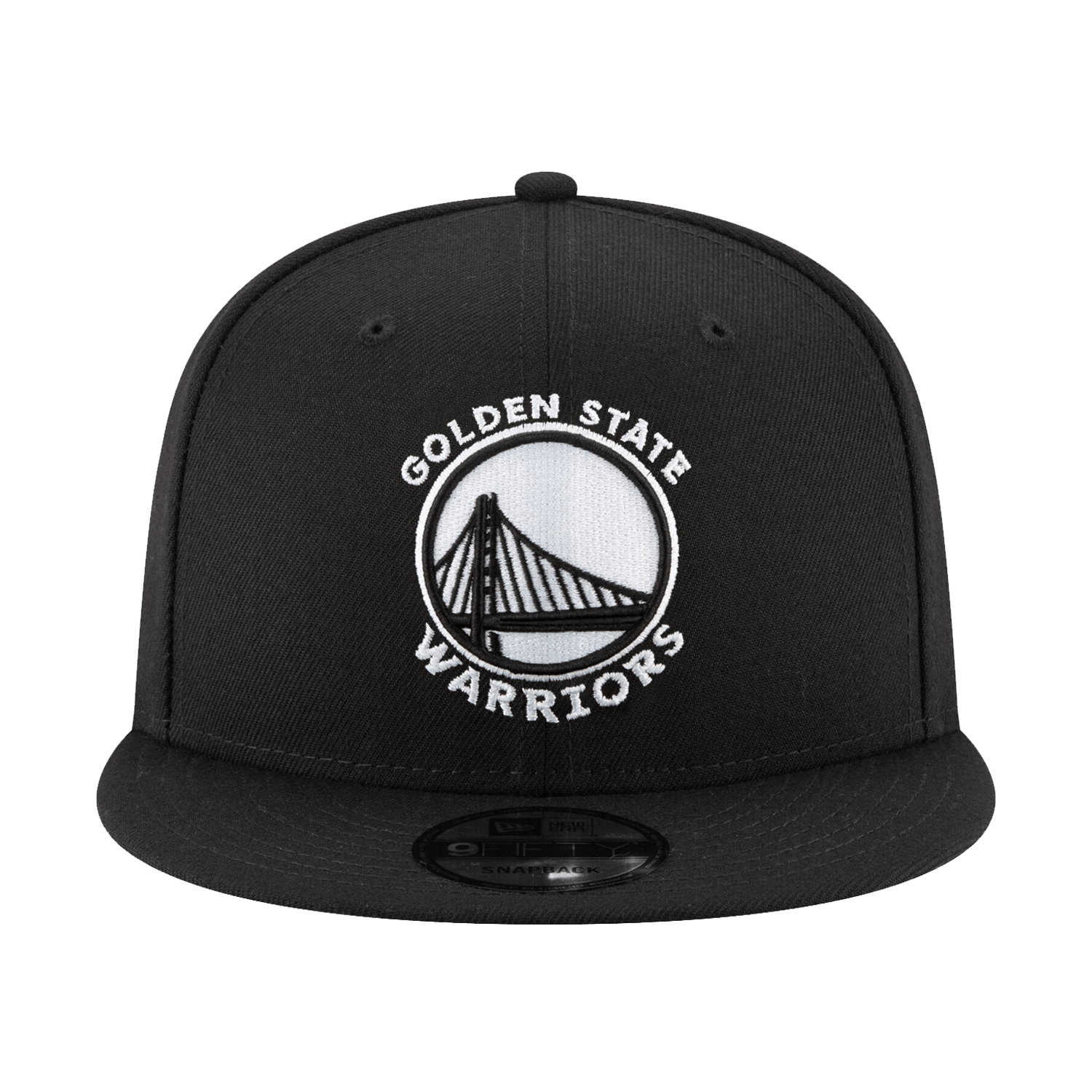New Era Caps Golden State Warriors New Era NBA Black & White 9FIFTY Snapback Hat