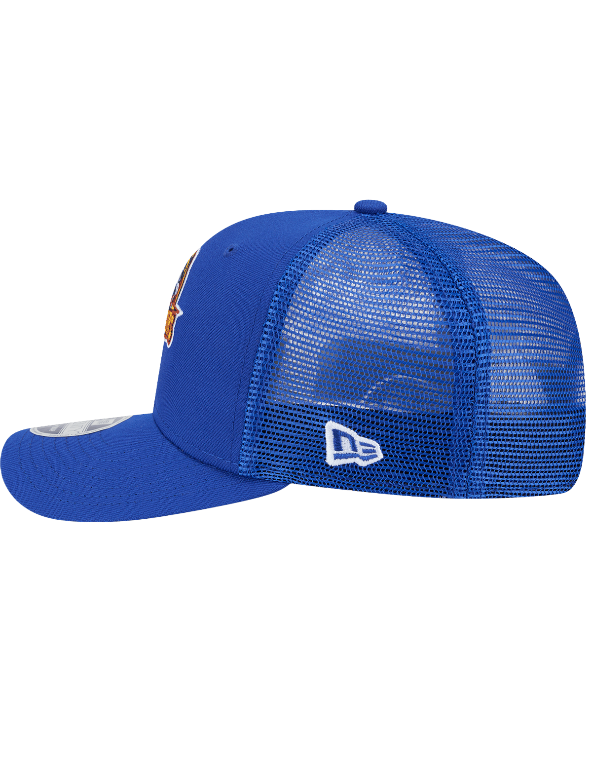 New Era Caps Golden State Warriors New Era NBA HWC 9SEVENTY Trucker Stretch Snapback Hat - Blue