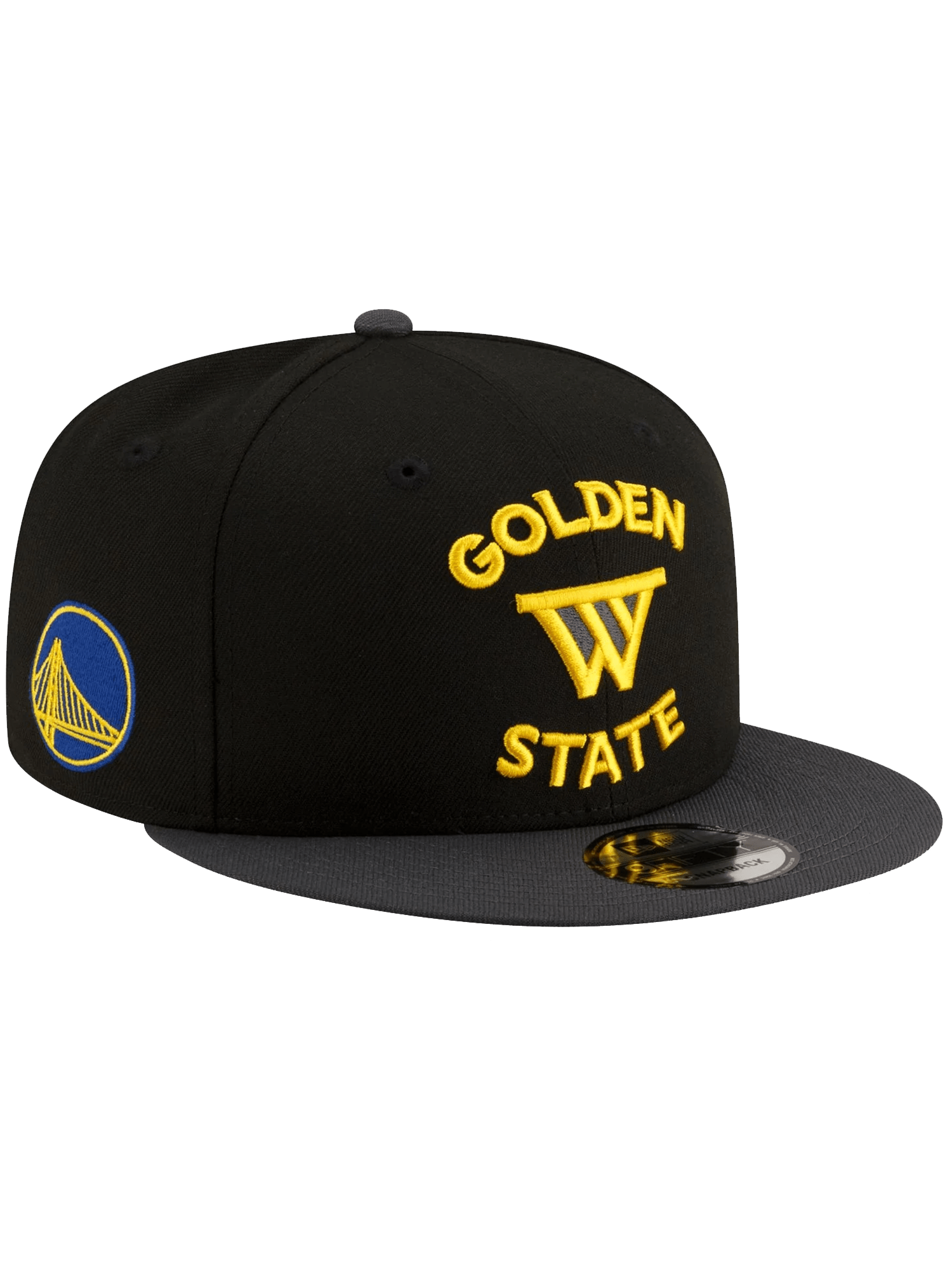 New Era Caps Golden State Warriors New Era NBA Statement 9FIFTY Snapback Hat - Black