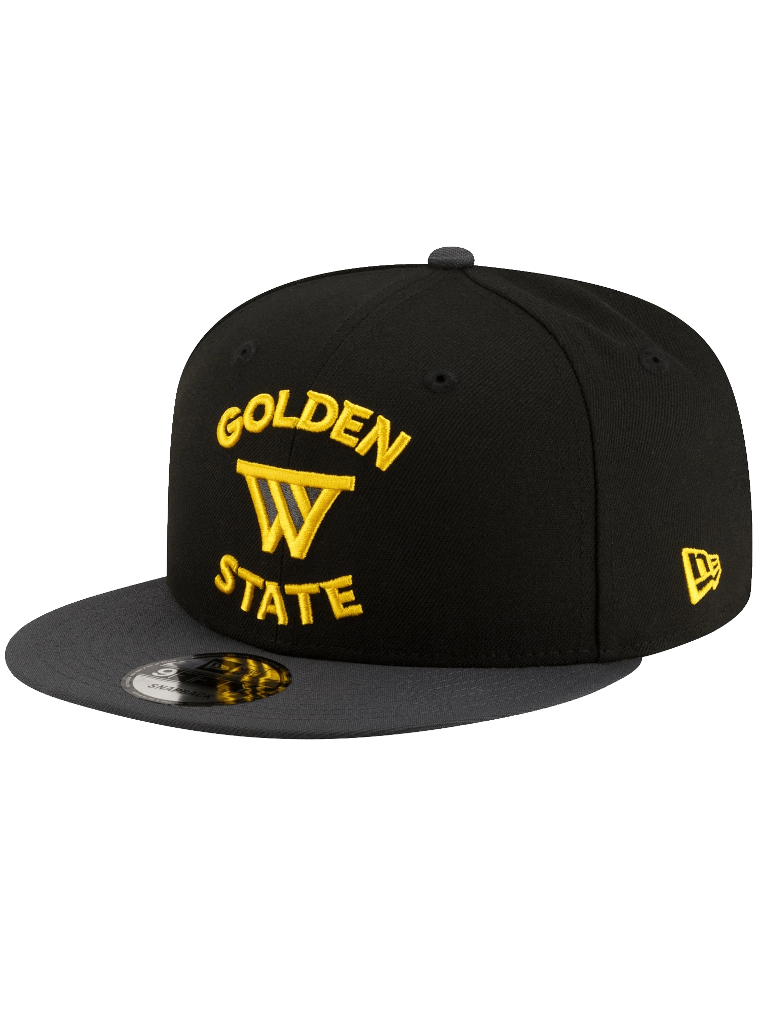 New Era Caps Golden State Warriors New Era NBA Statement 9FIFTY Snapback Hat - Black