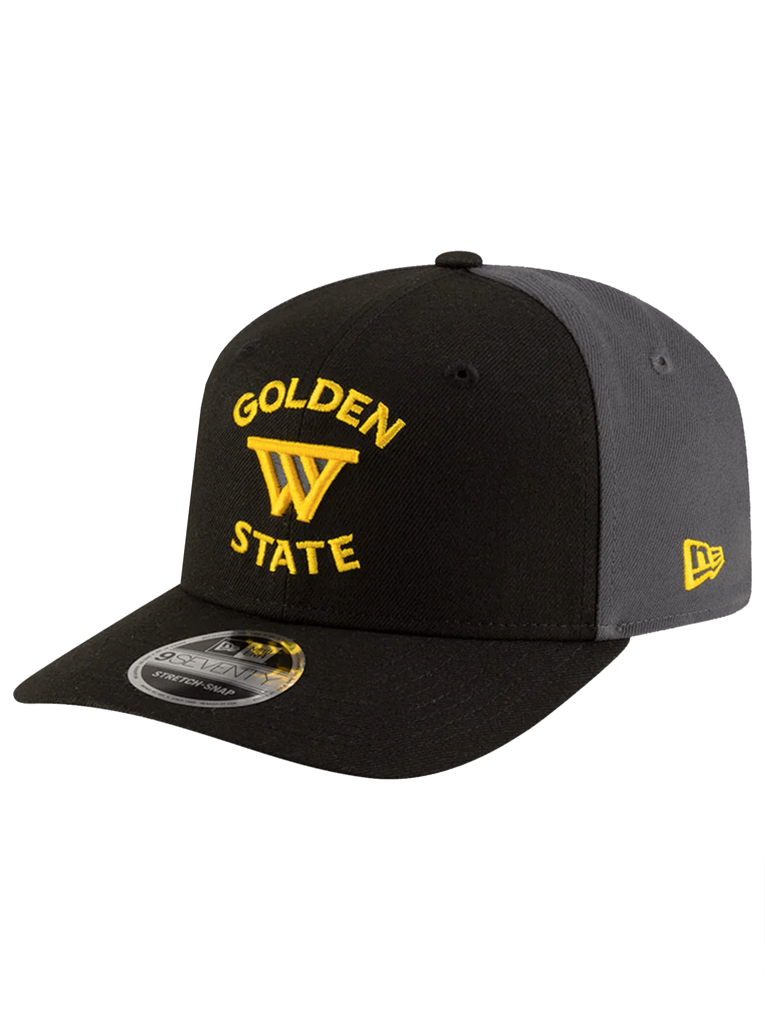 New Era Caps Golden State Warriors New Era NBA Statement 9SEVENTY Stretch Snapback Hat - Black