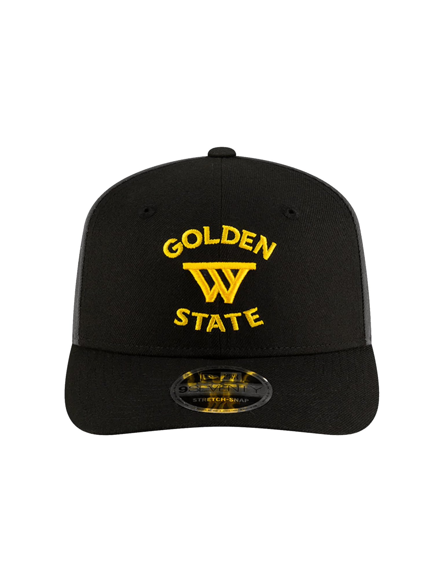 New Era Caps Golden State Warriors New Era NBA Statement 9SEVENTY Stretch Snapback Hat - Black