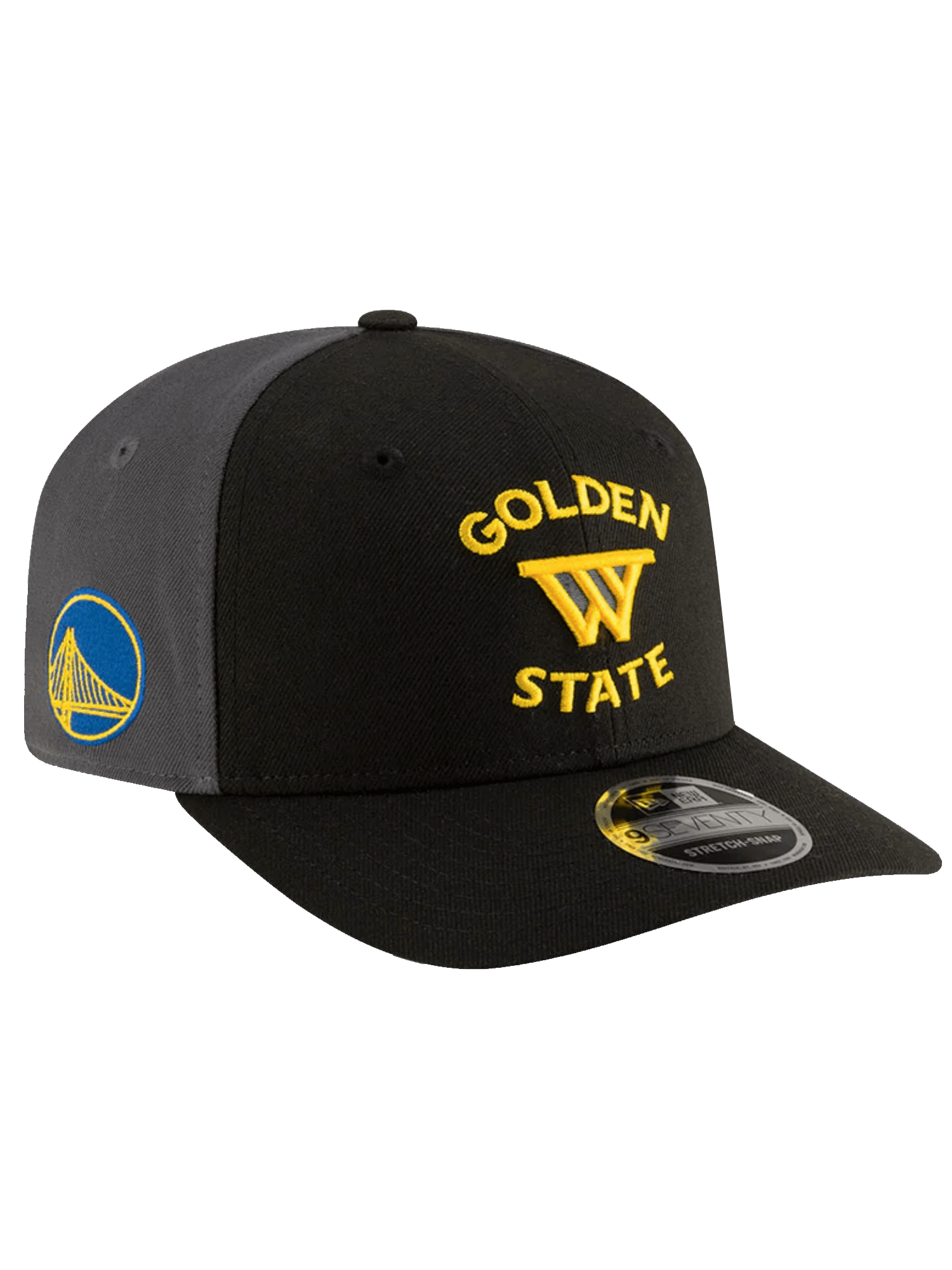 New Era Caps Golden State Warriors New Era NBA Statement 9SEVENTY Stretch Snapback Hat - Black