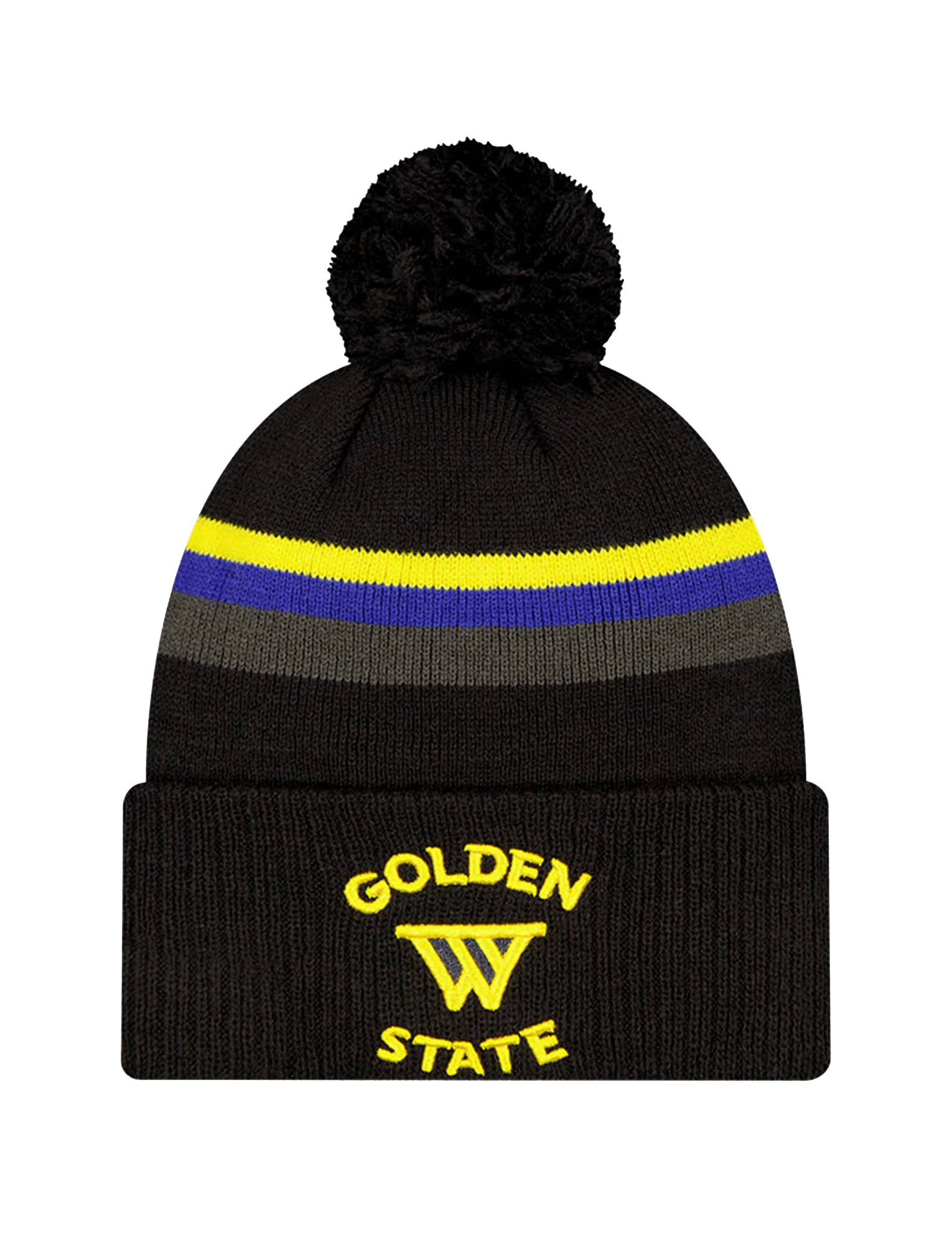 New Era Caps Golden State Warriors New Era NBA Statement Knit Beanie - Black