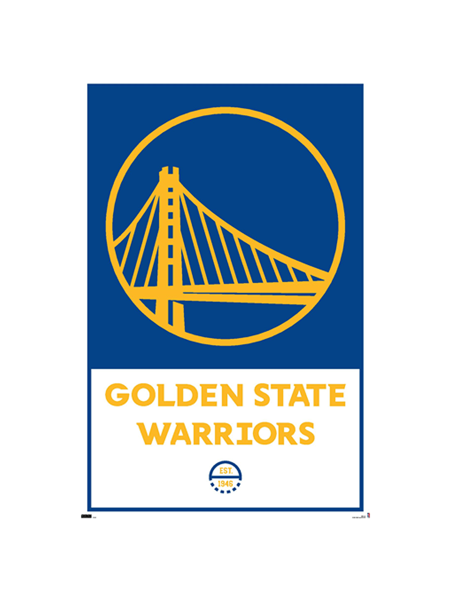 Trends International Posters Golden State Warriors Trends NBA 61 x 91.5cm Logo Poster