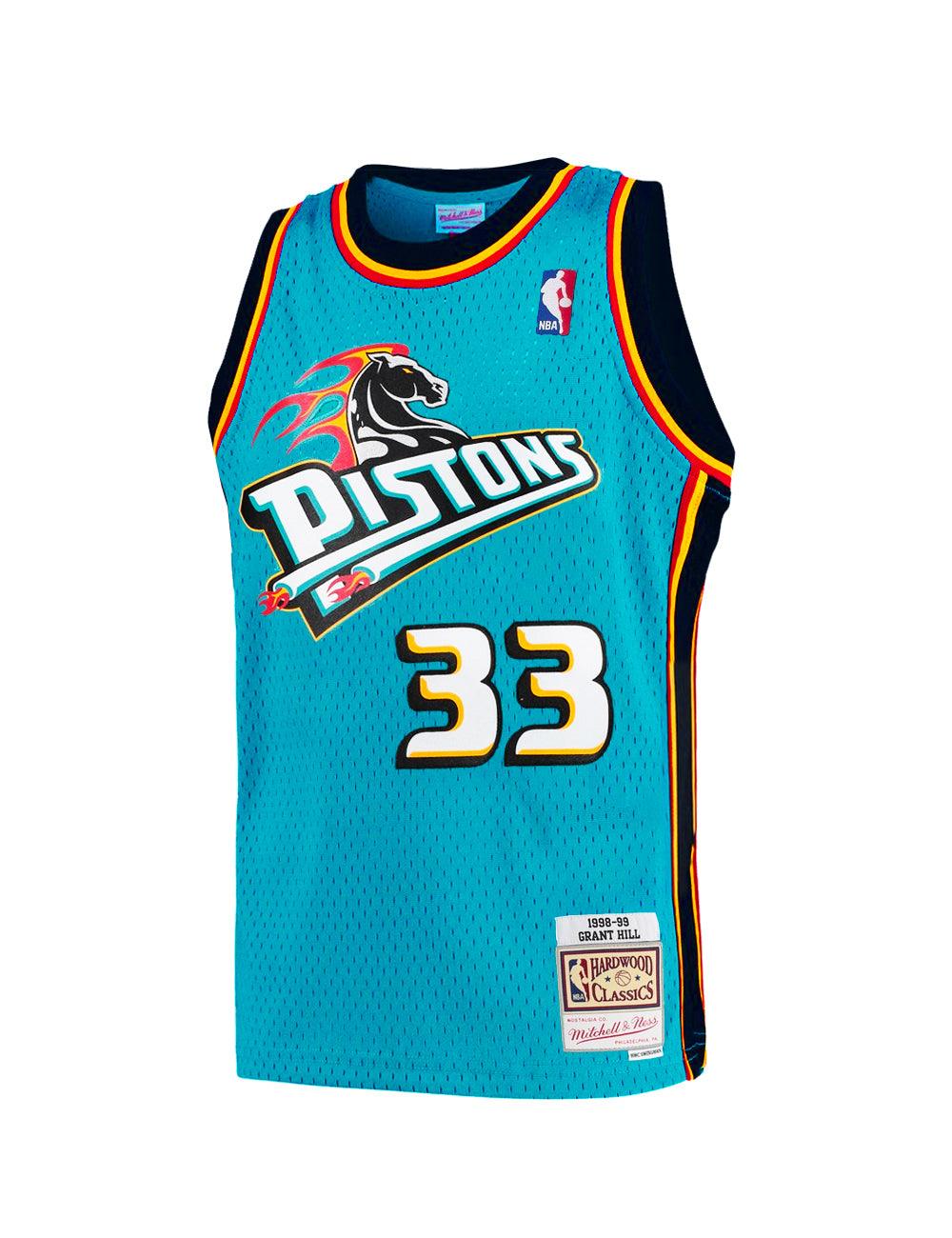 Mitchell And Ness Jerseys Grant Hill Detroit Pistons Mitchell & Ness NBA 98-99 Swingman Jersey - Teal