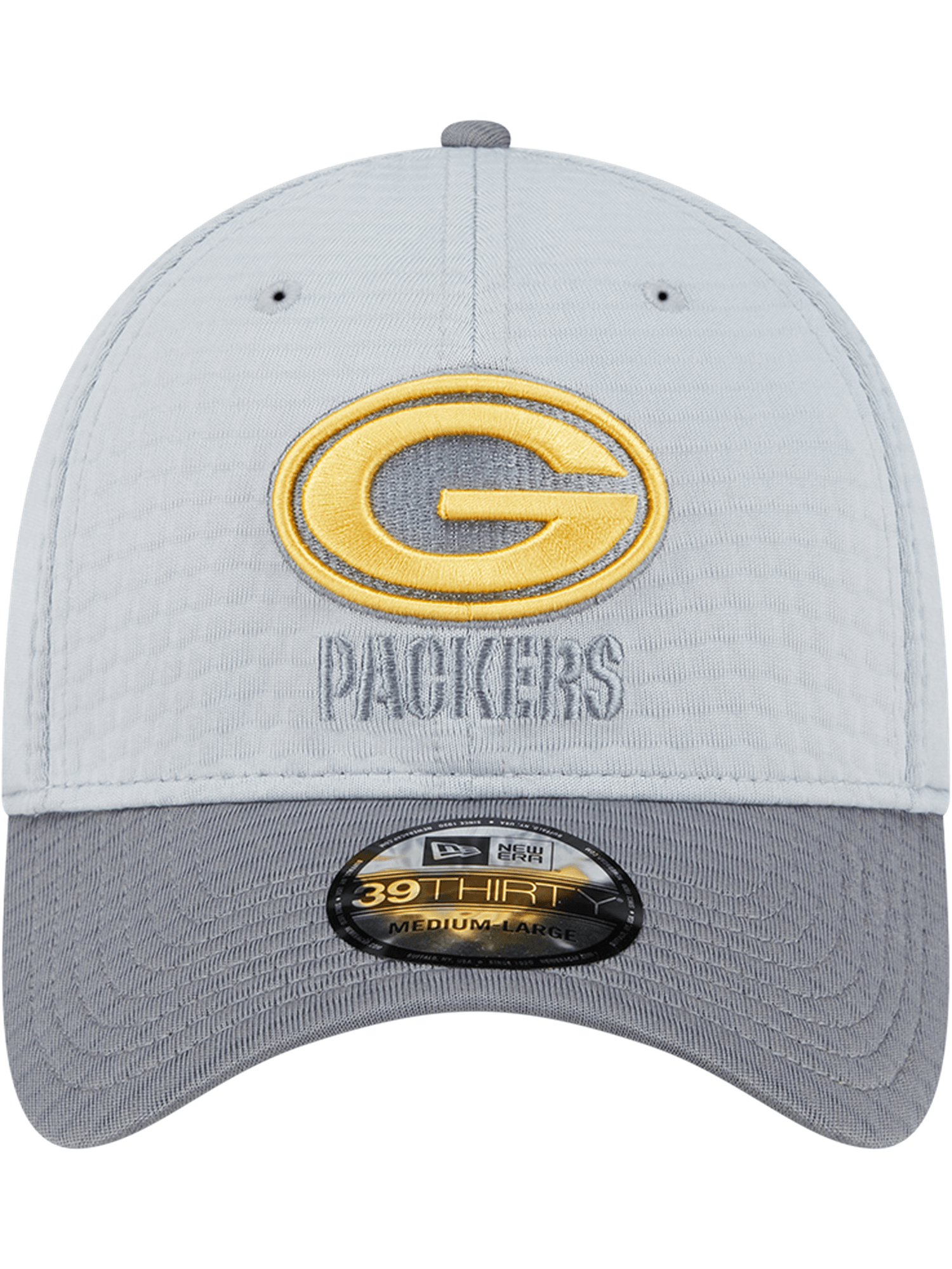 New Era Caps Green Bay Packers New Era NFL 24 Training 39THIRTY Stretch-Fit Hat - Grey