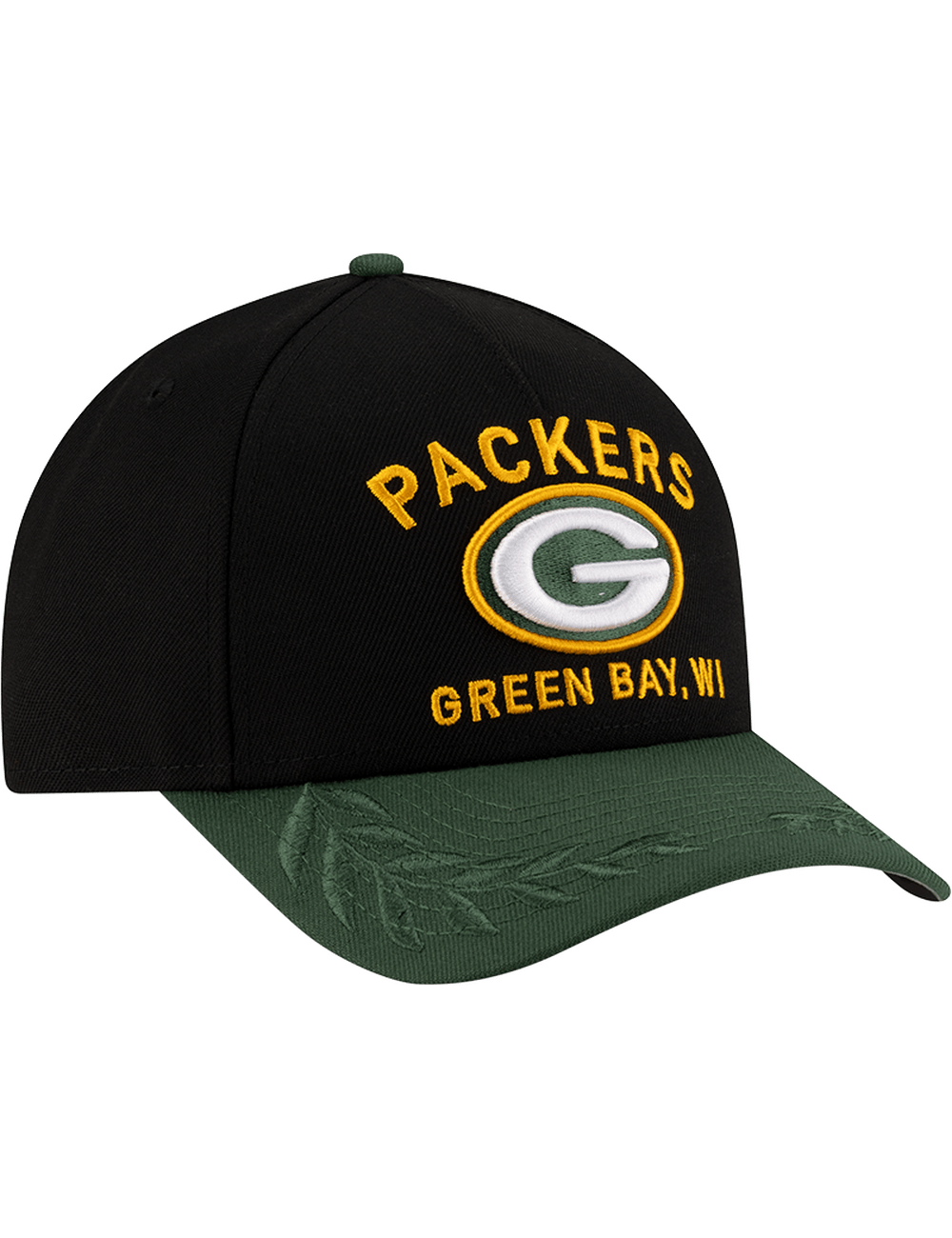 New Era Caps Green Bay Packers New Era NFL 25 Draft 9FORTY M-Crown Snapback Hat - Black