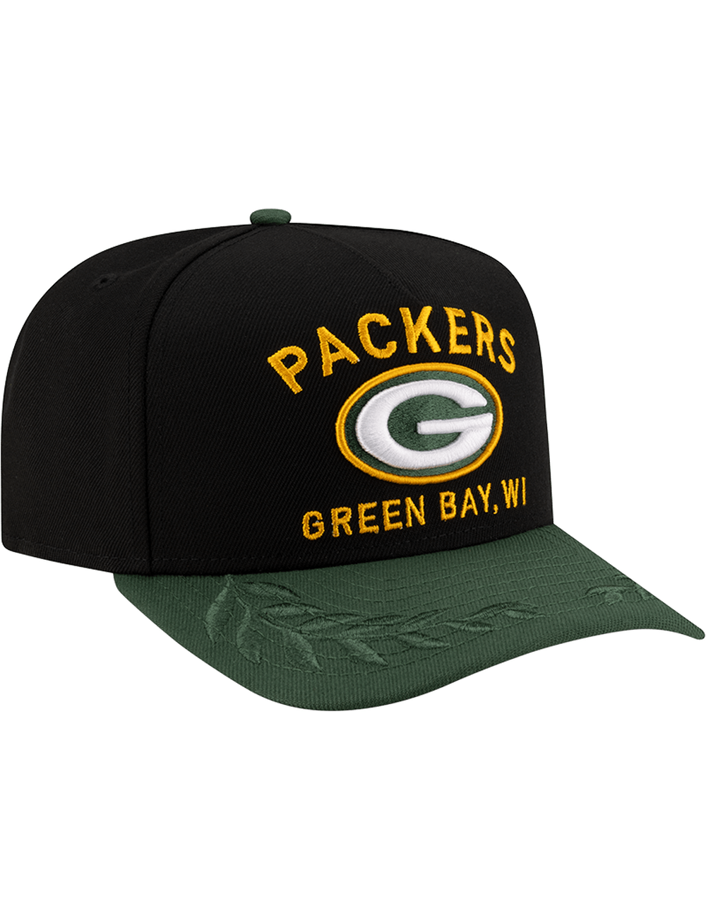 New Era Caps Green Bay Packers New Era NFL 25 Draft Pre-Curved 9FIFTY A-Frame Snapback Hat - Black