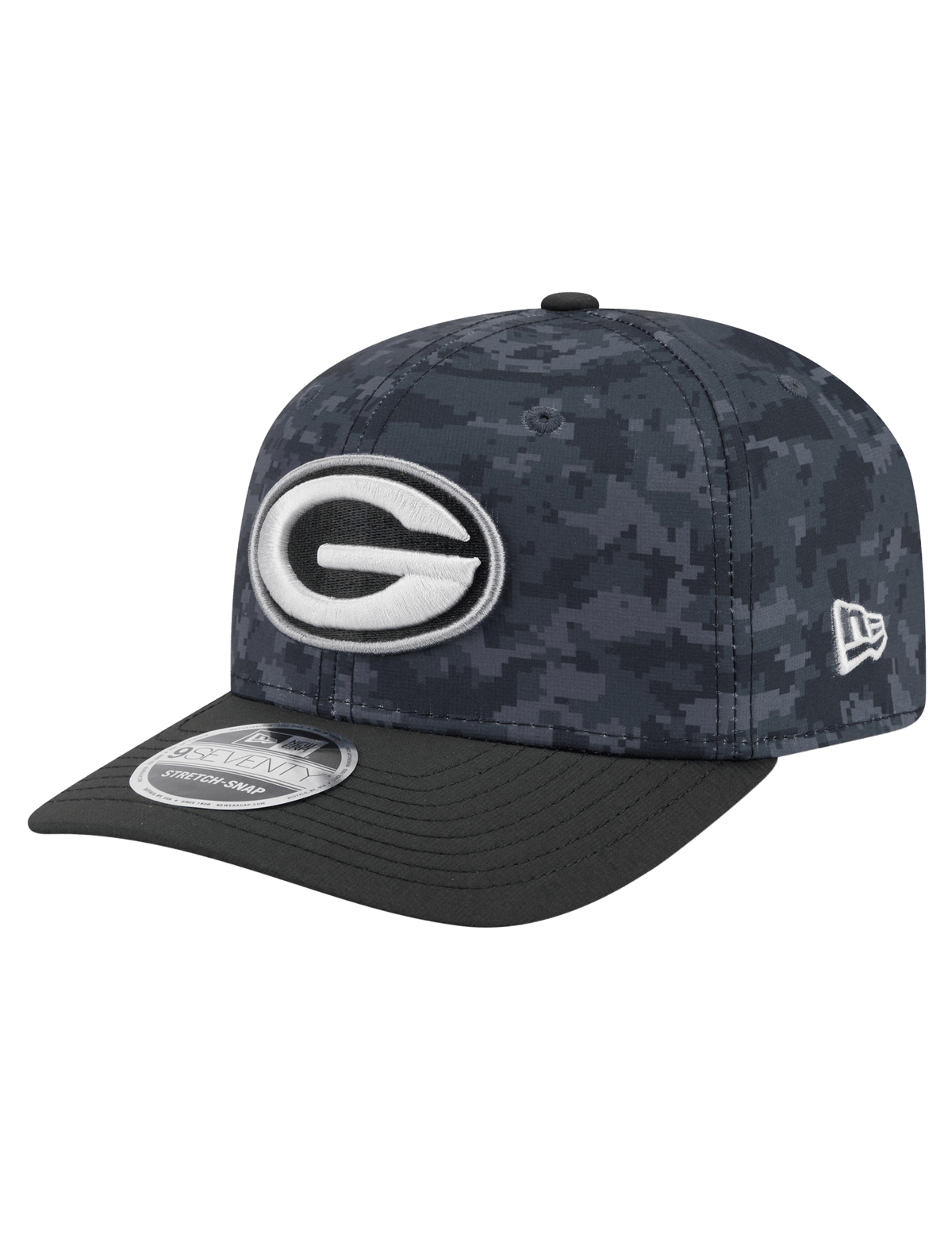 New Era Caps OSFM Green Bay Packers New Era NFL 26 Salute To Service 9SEVENTY Sideline Stretch Snapback Hat