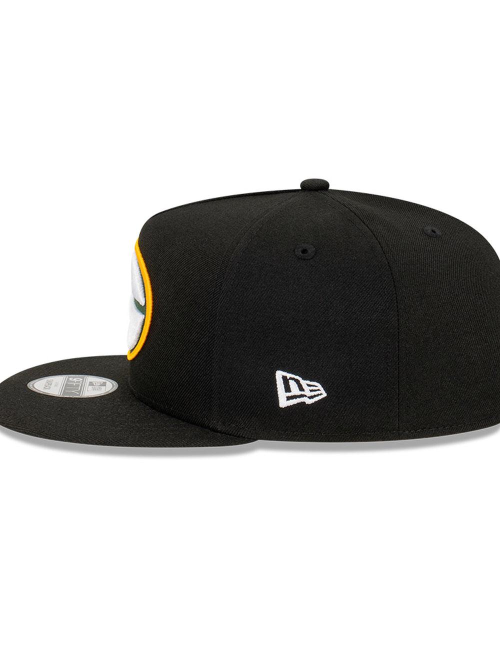 New Era Caps Green Bay Packers New Era NFL Team 9FIFTY A-Frame Snapback Hat - Black